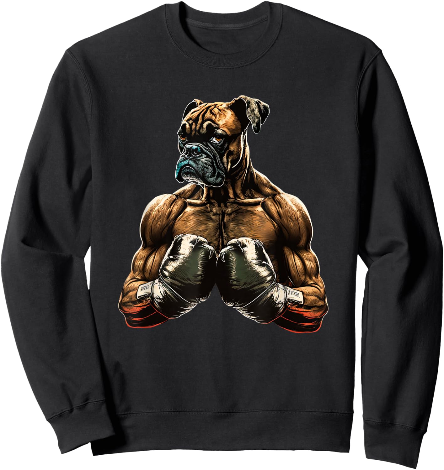 Funny Boxing Boxer Dog Gifts Boys Women Kids Sweatshirt - Sweatshirt | Black