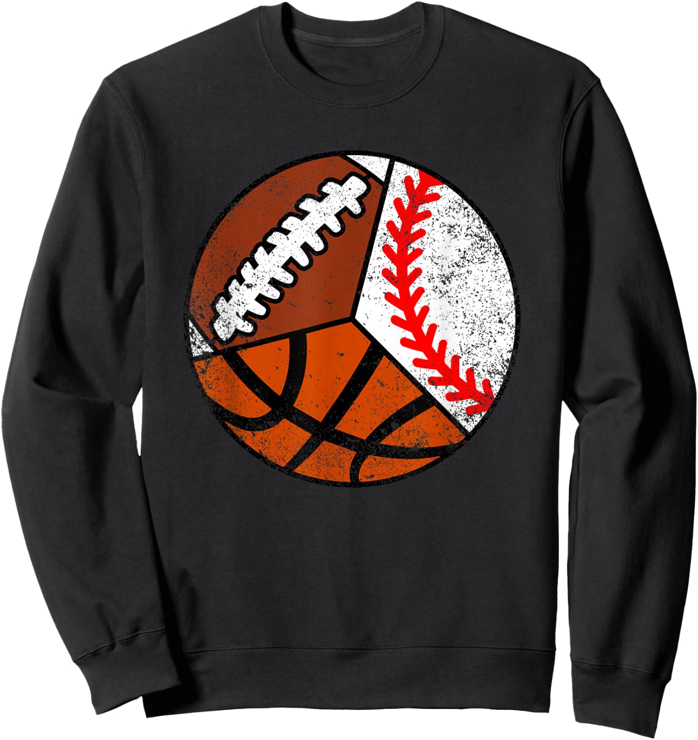 Football Baseball Basketball Player Funny Ball Sport Sweatshirt - Sweatshirt | Black