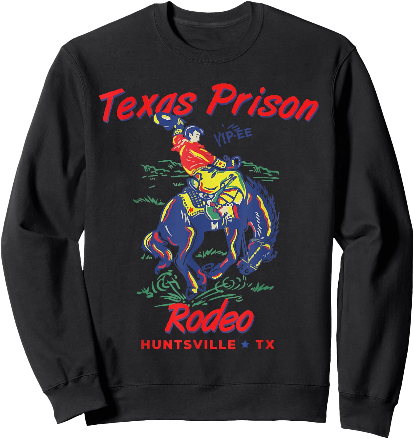 Texas Prison Rodeo Shirt, Western Cowboy Sweatshirt - Sweatshirt | Black