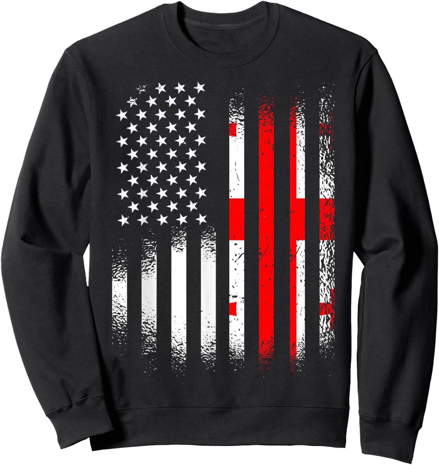 Georgian American Heritage Month Georgia Patriot Grown Sweatshirt - Sweatshirt | Black
