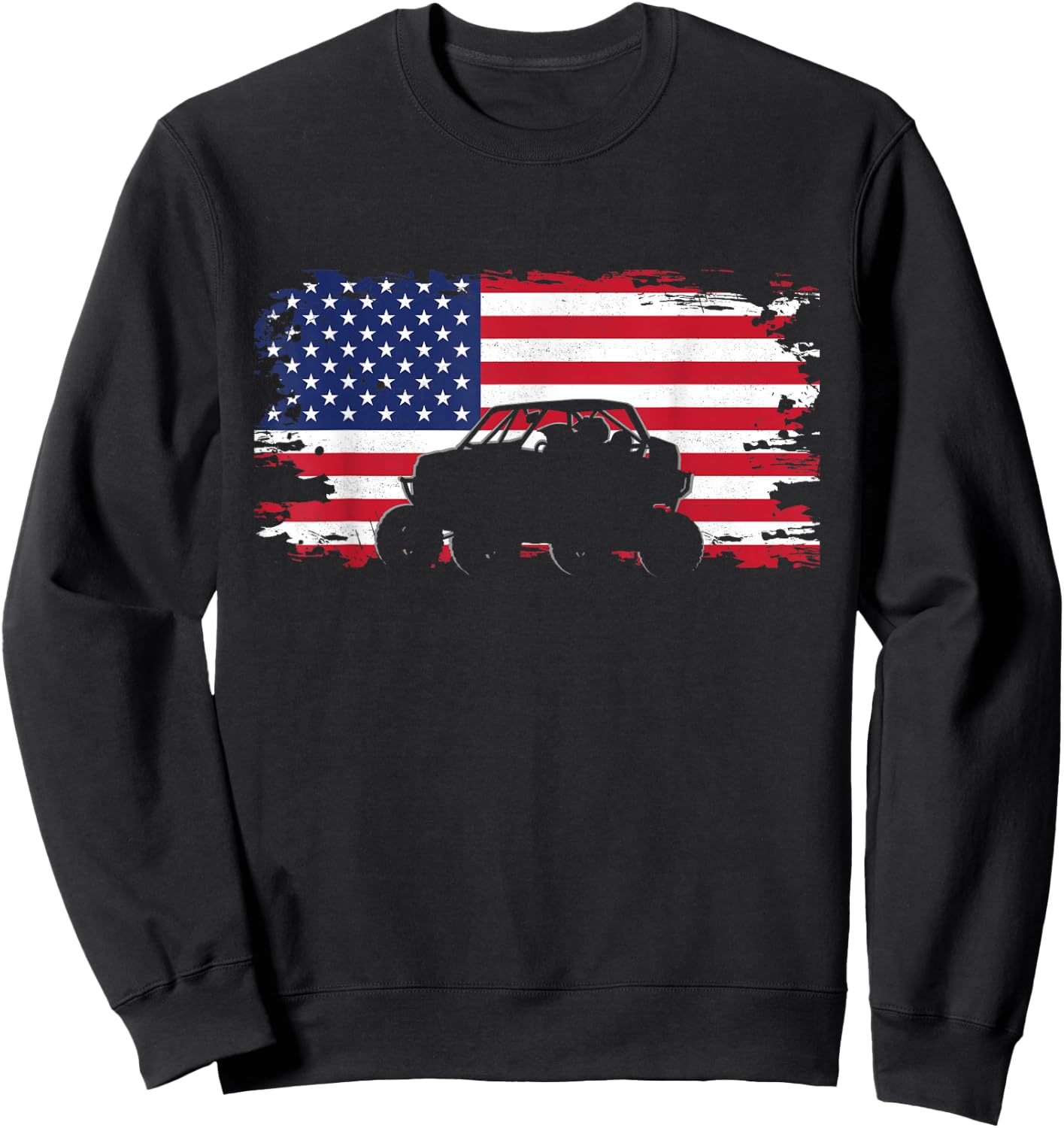 American Flag Quad ATV Apparel - Off Road ATV Sweatshirt - Sweatshirt | Black