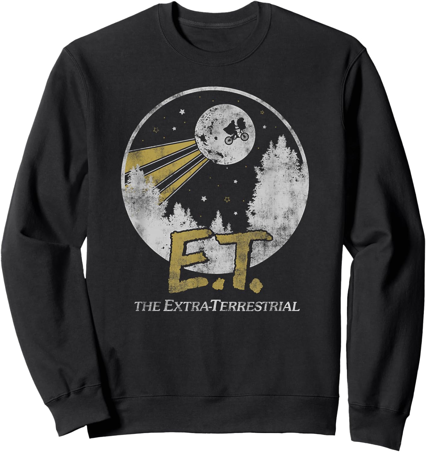 E.T. The Extra-Terrestrial Moon Poster Sweatshirt - Sweatshirt | Black