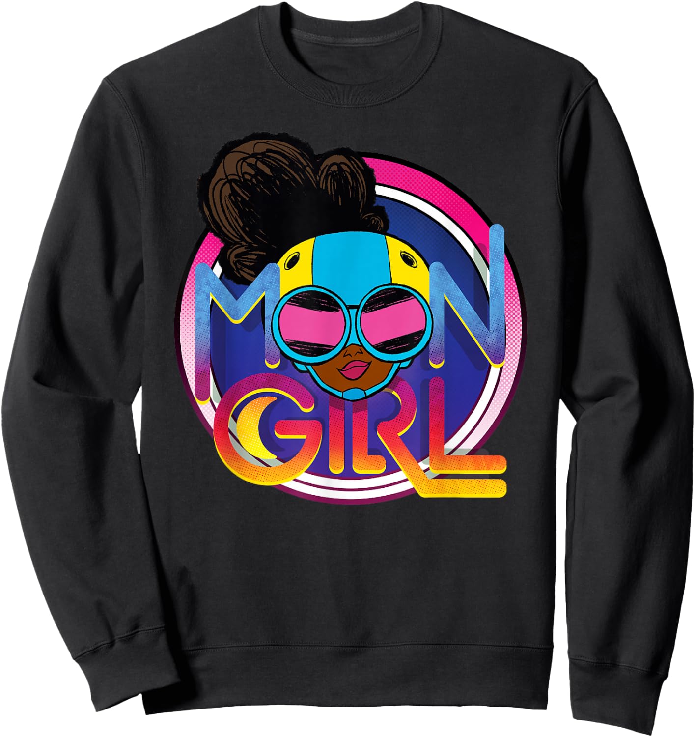 Marvel Moon Girl and Devil Dinosaur Logo with Goggles Small Sweatshirt - Sweatshirt | Black