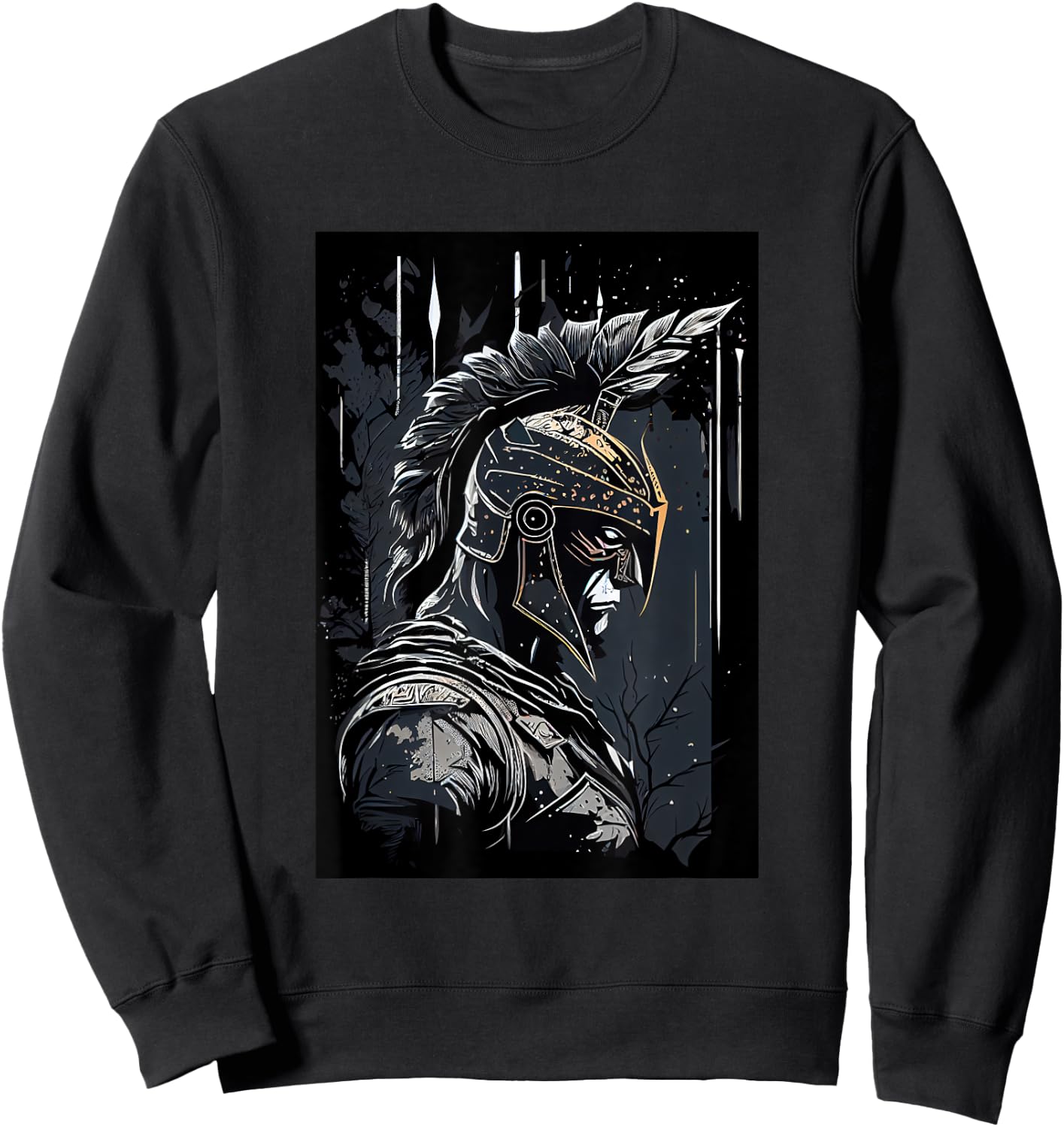 Epic Motivational Spartan Warrior Trojan Warrior Gladiator Sweatshirt - Sweatshirt | Black