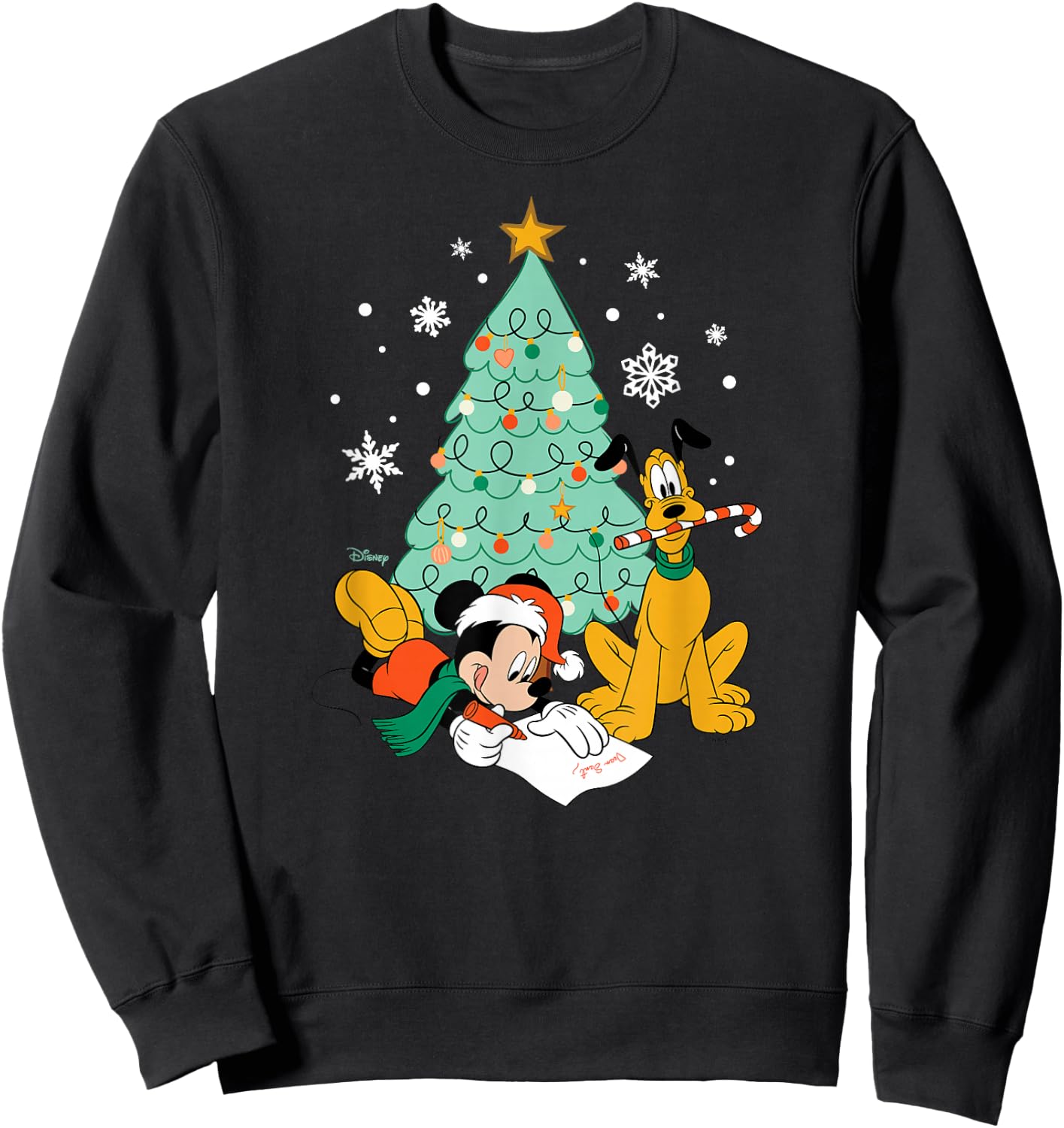 Mickey & Pluto - XMAS Tree Sweatshirt - Sweatshirt | Black