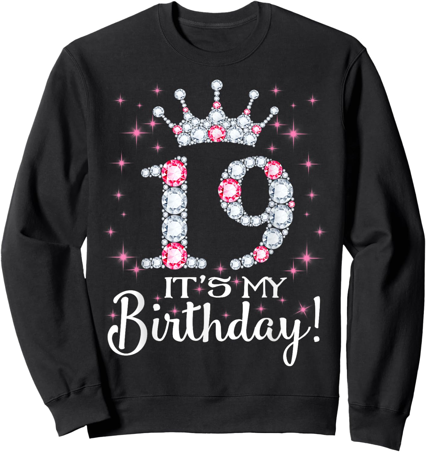 19 It's My Birthday 2002 19th Birthday Gift Teen Girls Sweatshirt - Sweatshirt | Black