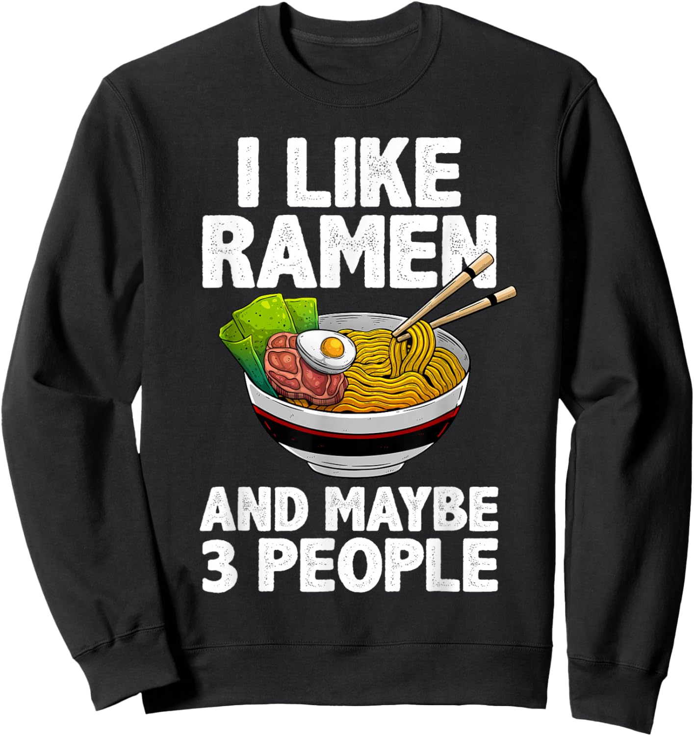 Cool Ramen Women Anime Ramen Noodle Soup Cup Noodles Sweatshirt - Sweatshirt | Black