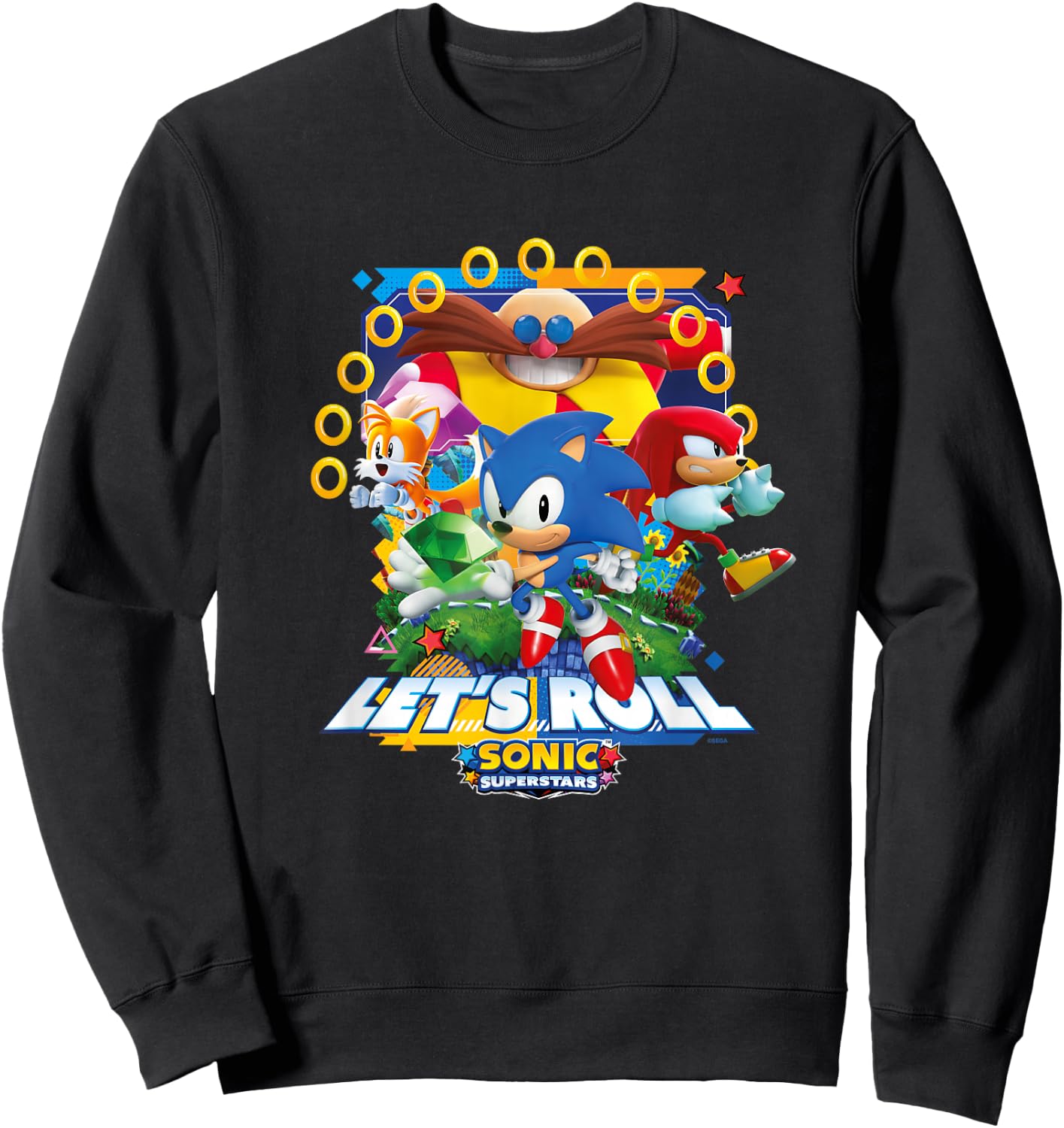 Sonic the Hedgehog, Sonic Superstars - "Let's Roll!" Sweatshirt - Sweatshirt | Black
