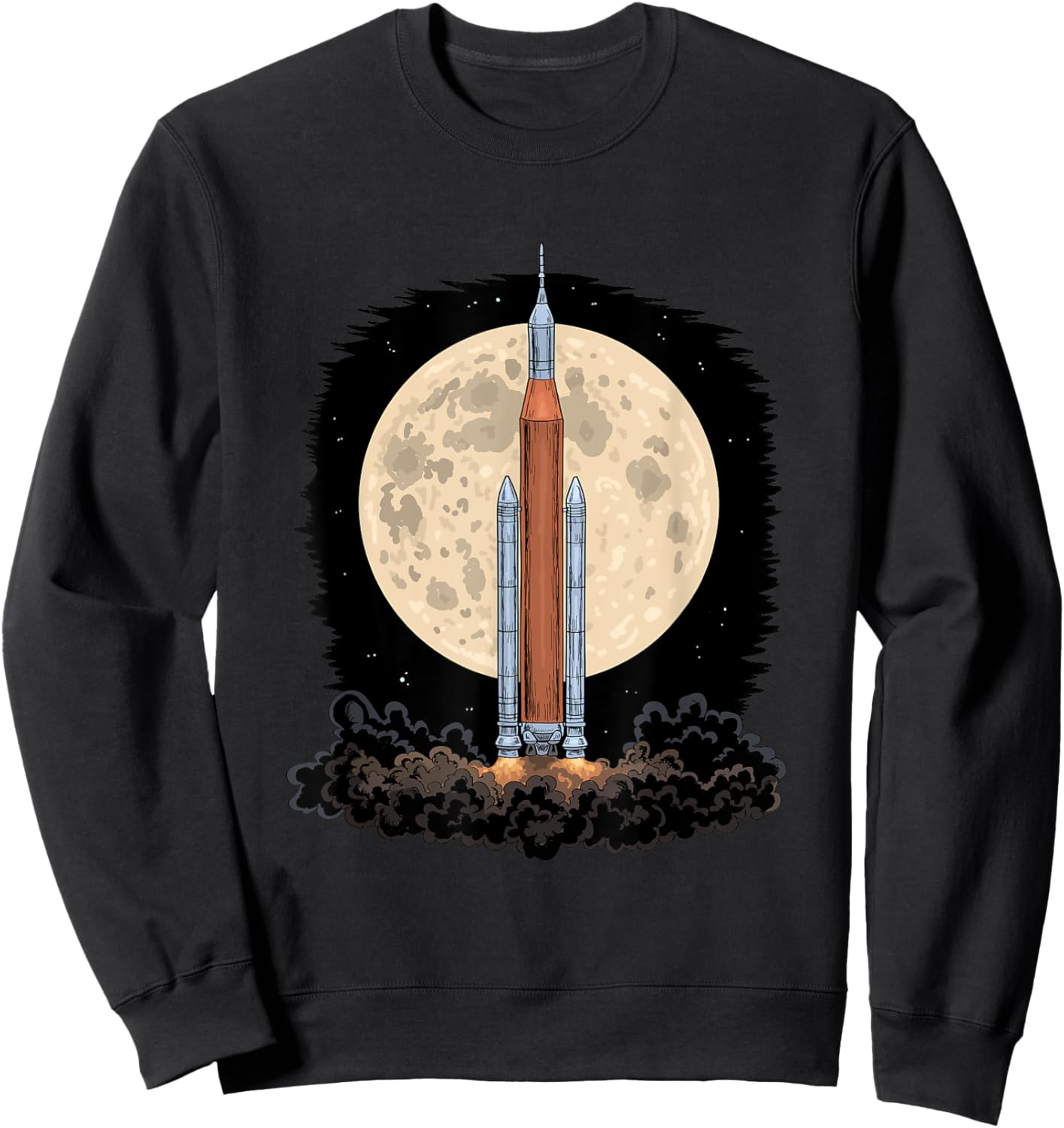 Artemis 1 SLS Rocket Launch Mission To The Moon And Beyond Sweatshirt - Sweatshirt | Black