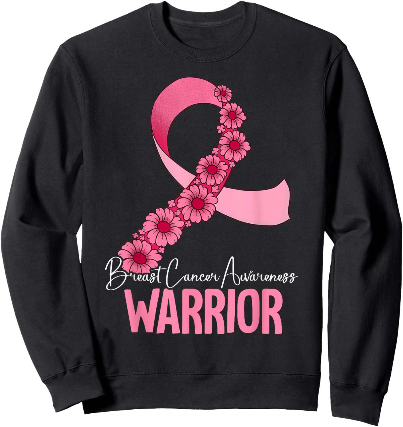 Warrior Breast Cancer Sweatshirt - Sweatshirt | Black