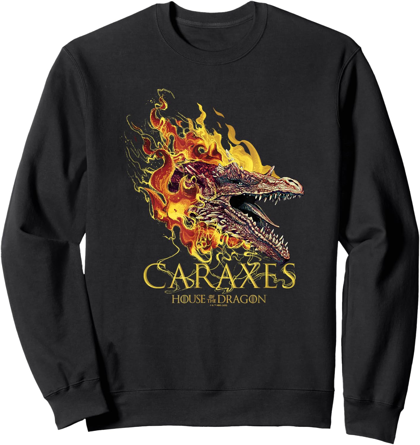 House of the Dragon Caraxes Sweatshirt - Sweatshirt | Black