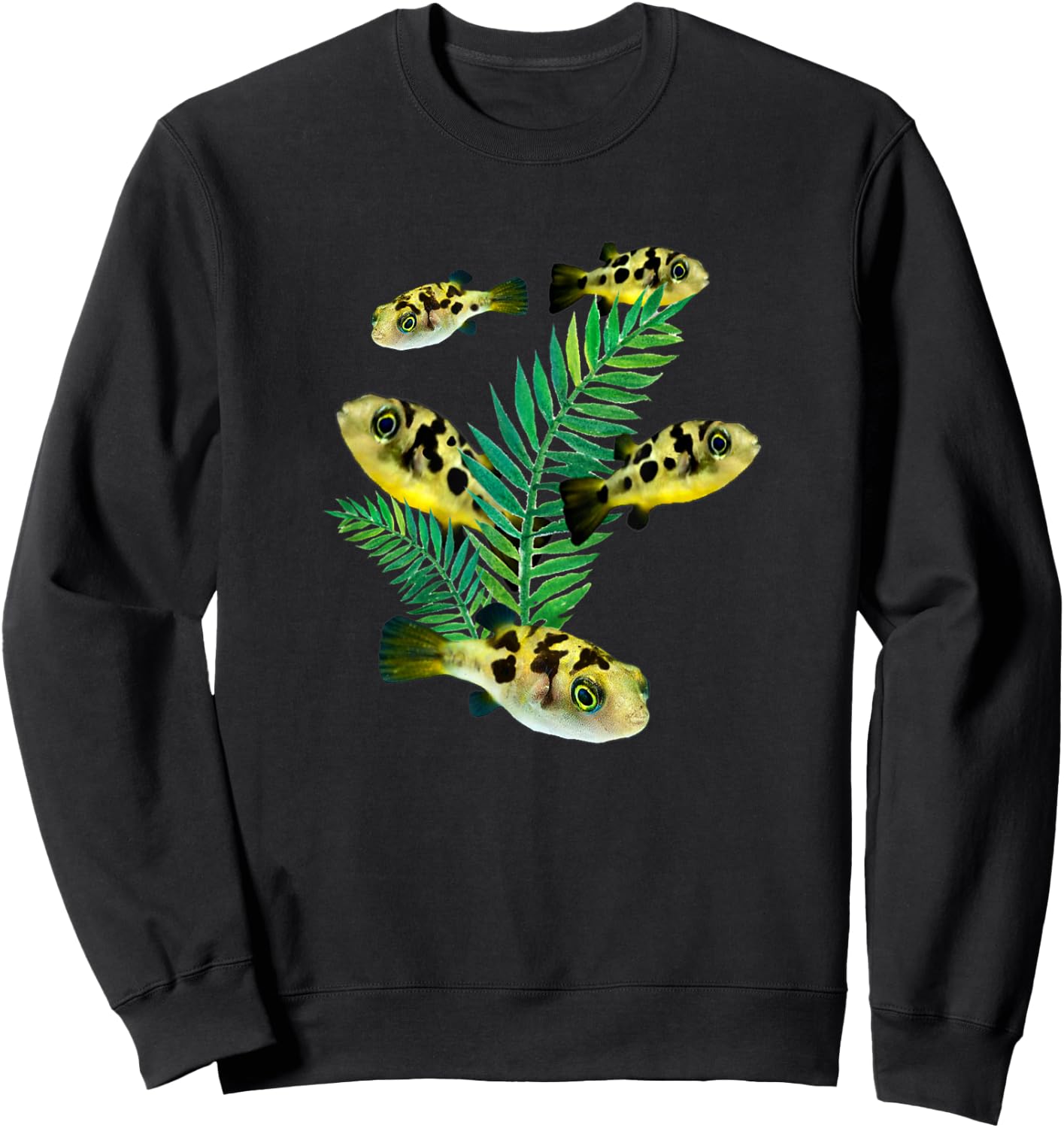 Pea Puffers Aquarium Fish Dwarf Puffer Fish Tank Lovers Sweatshirt - Sweatshirt | Black