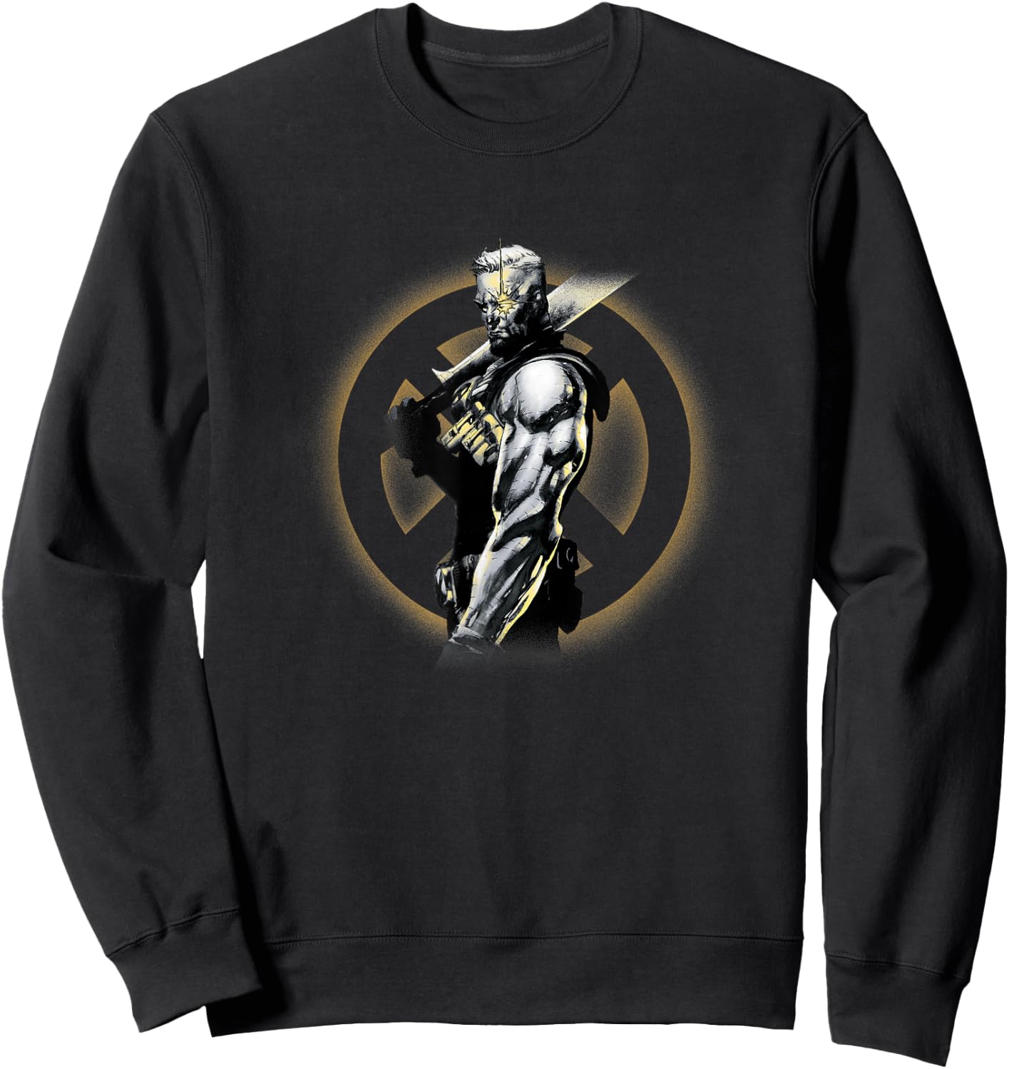 Marvel X-Men Cable Sideview Epic Retro Portrait Sweatshirt - Sweatshirt | Black