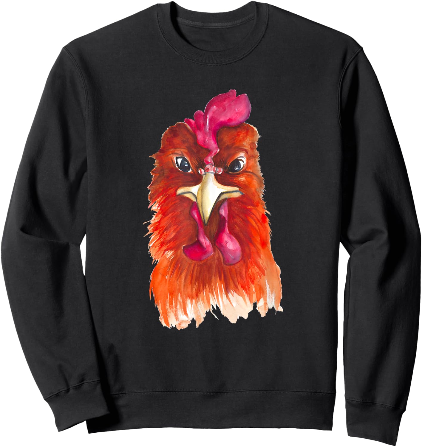 Funny Chicken Farmer design women men angry rooster Sweatshirt - Sweatshirt | Black