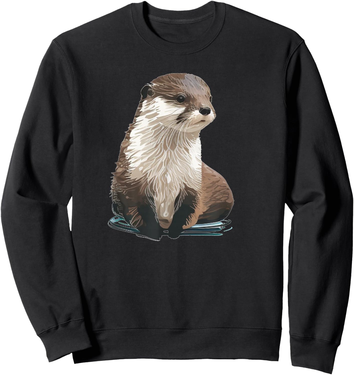 Cute Otter Face for Sea Otter Lovers Sweatshirt - Sweatshirt | Black