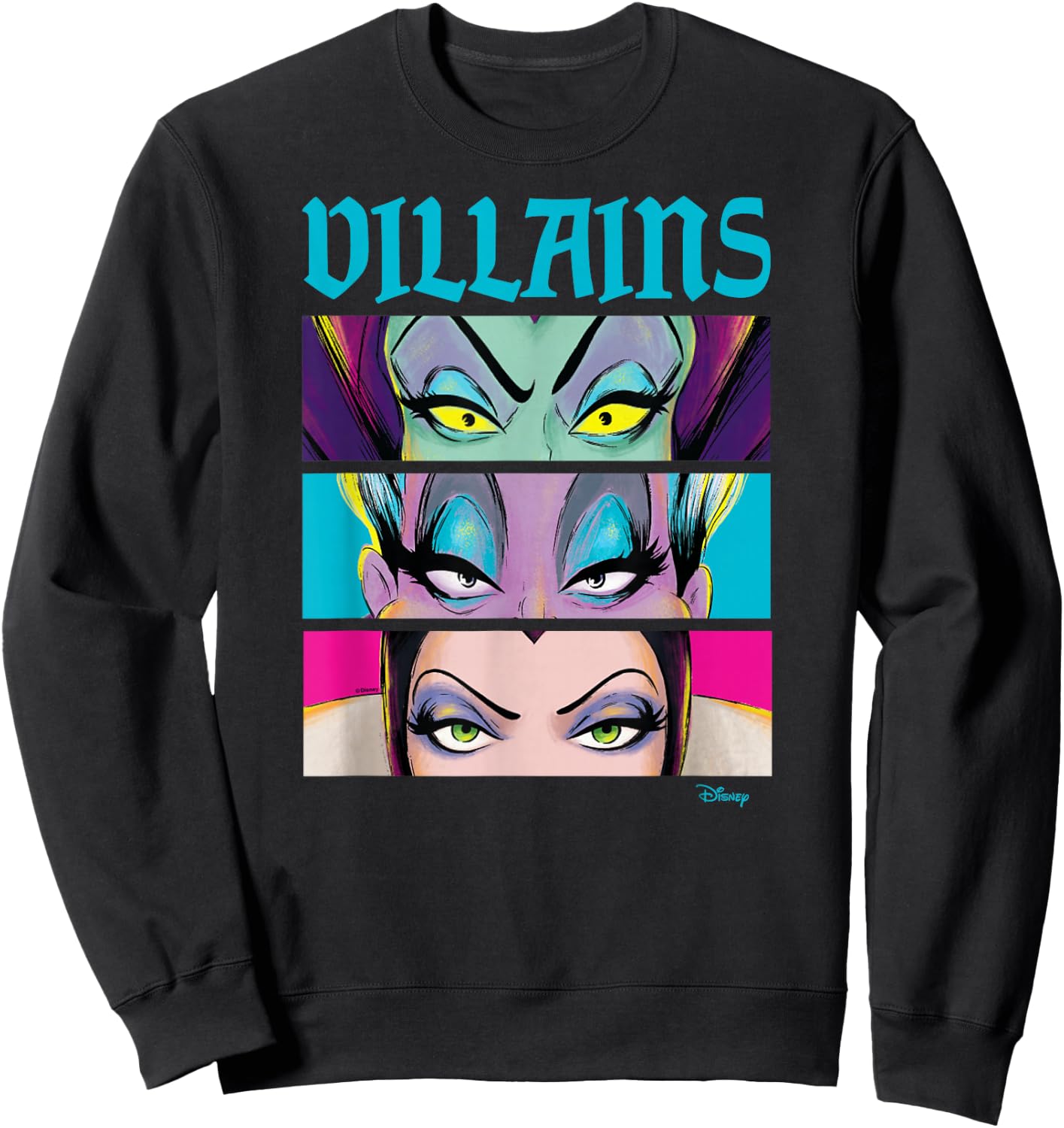 Disney Villain - Villains Stacked Sweatshirt - Sweatshirt | Black