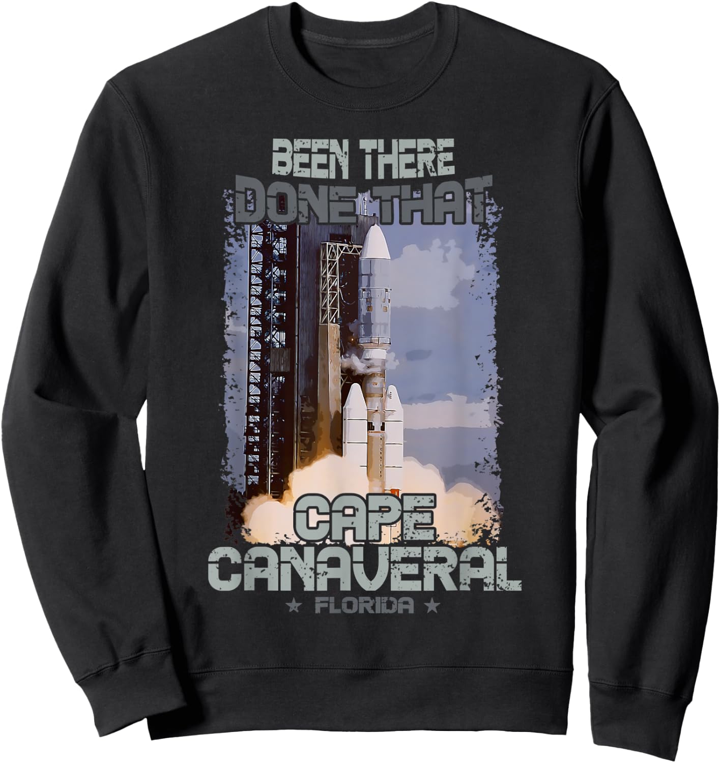 Cape Canaveral Space Station Spaceflight Launch Sweatshirt - Sweatshirt | Black