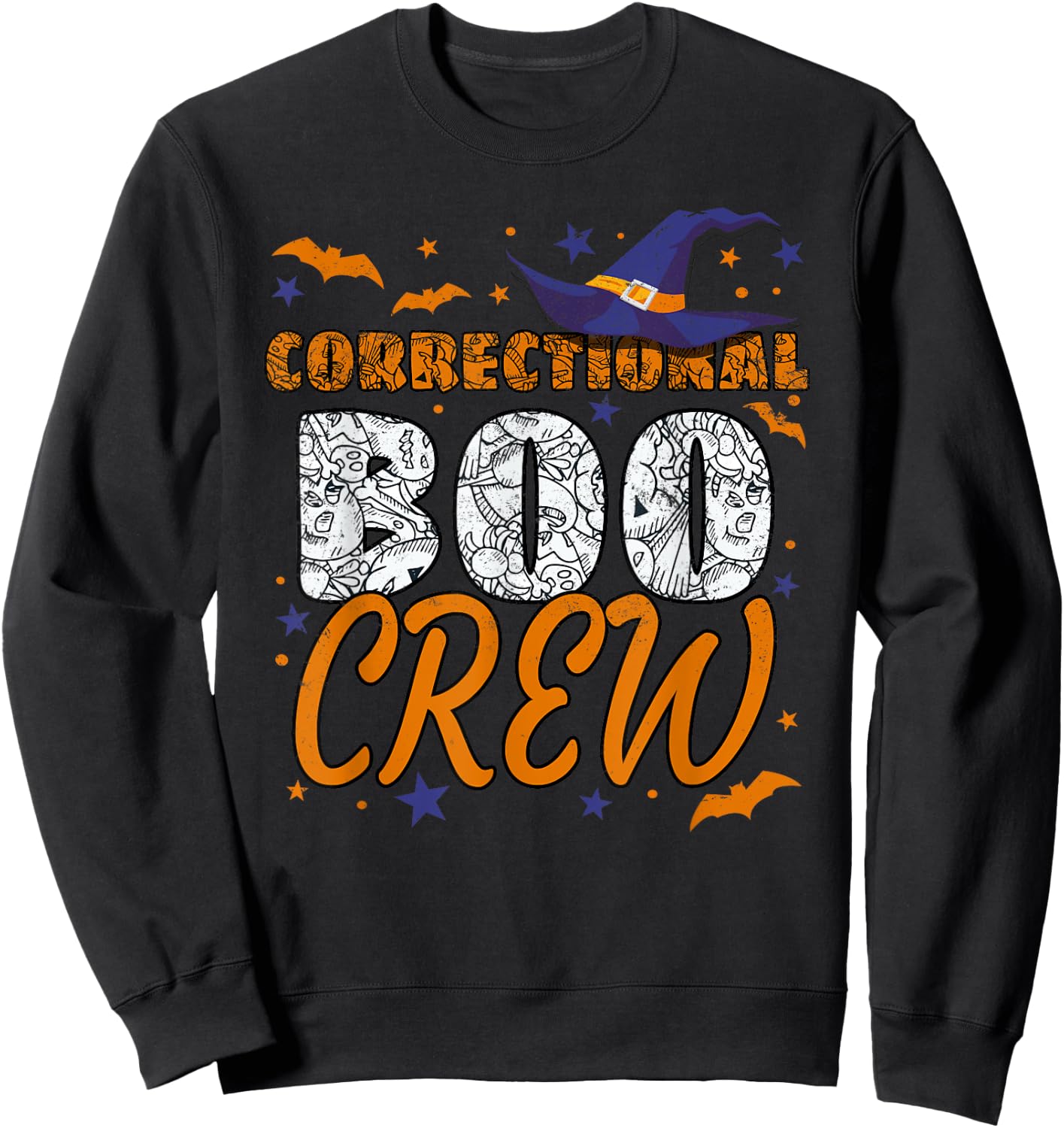 Correctional Boo Crew Halloween Nurse Matching Sweatshirt - Sweatshirt | Black
