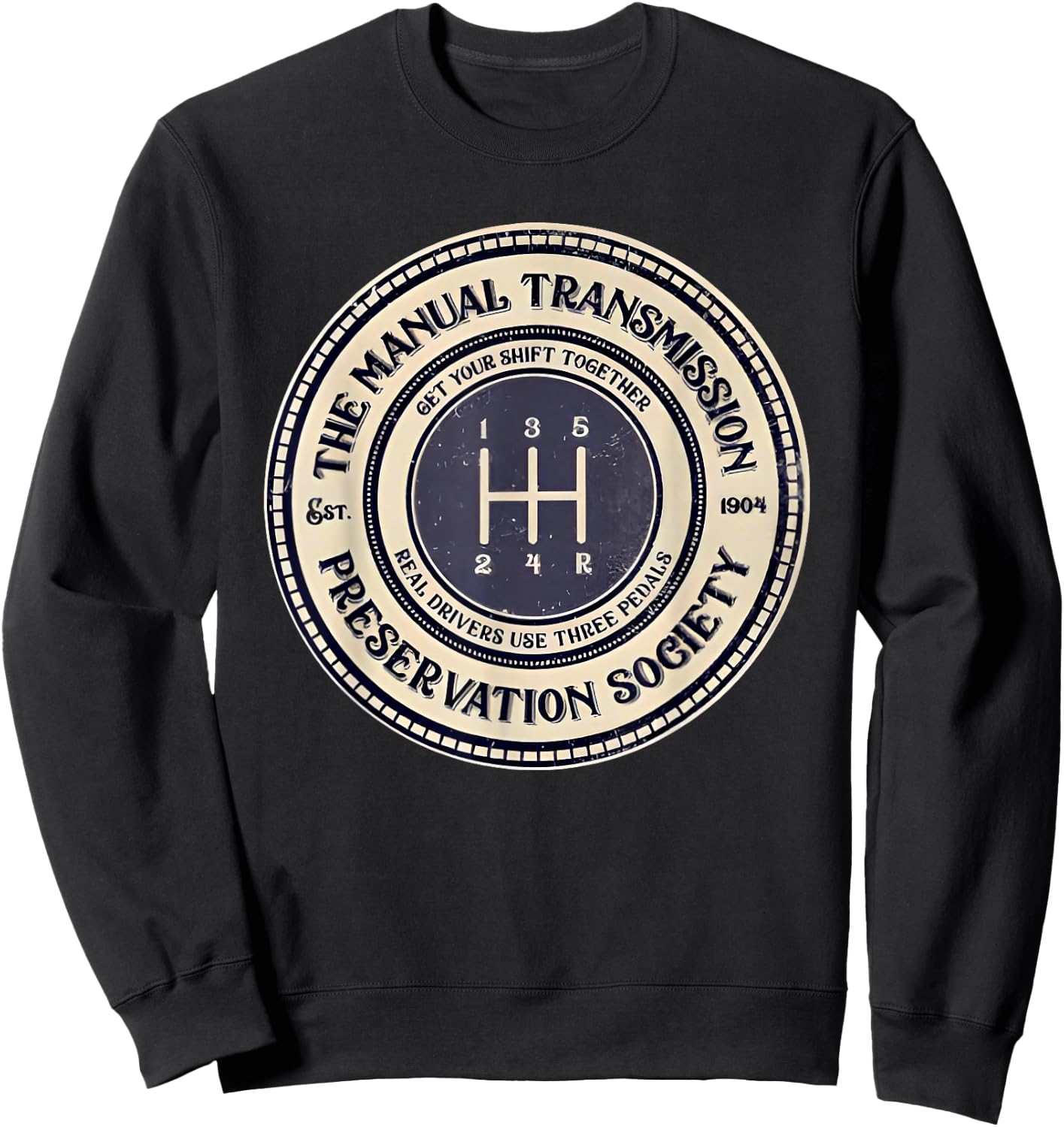 5 Speed the Manual Transmission Preservation Society Sweatshirt - Sweatshirt | Black