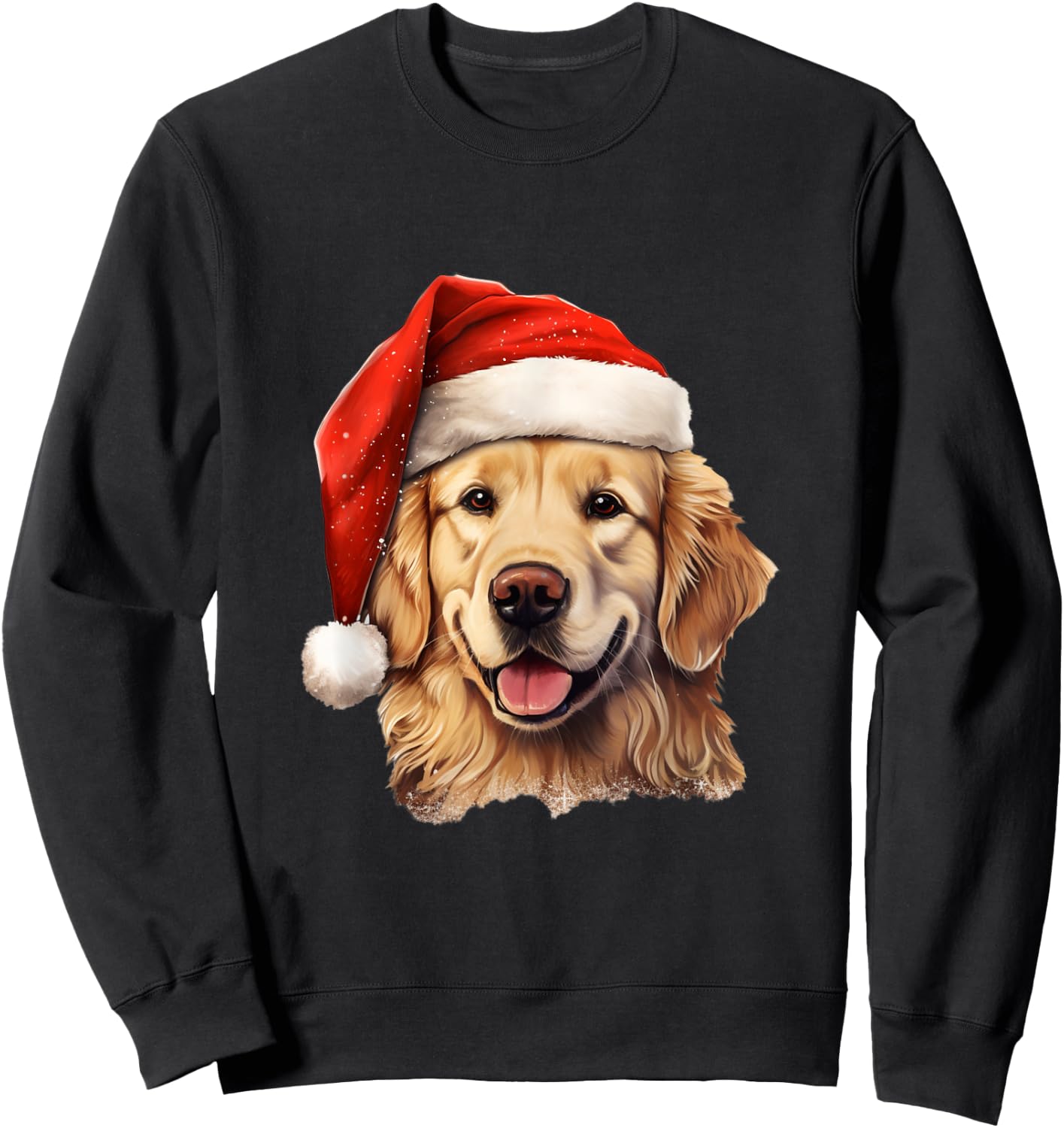 Christmas Golden Retriever - Golden Retriever Christmas Sweatshirt - Sweatshirt | Black