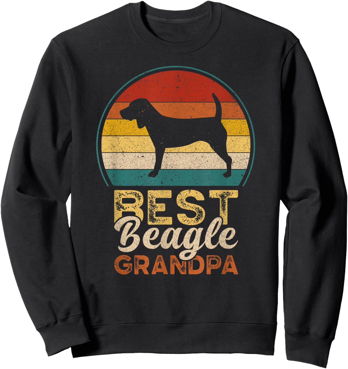 Best Beagle Grandpa, Father's Day, Grandfather Beagle Sweatshirt - Sweatshirt | Black
