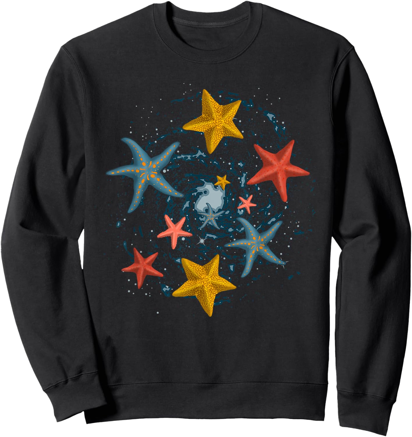 Sea Animal Lover Aquarium Ocean Starfish Sweatshirt - Sweatshirt | Black