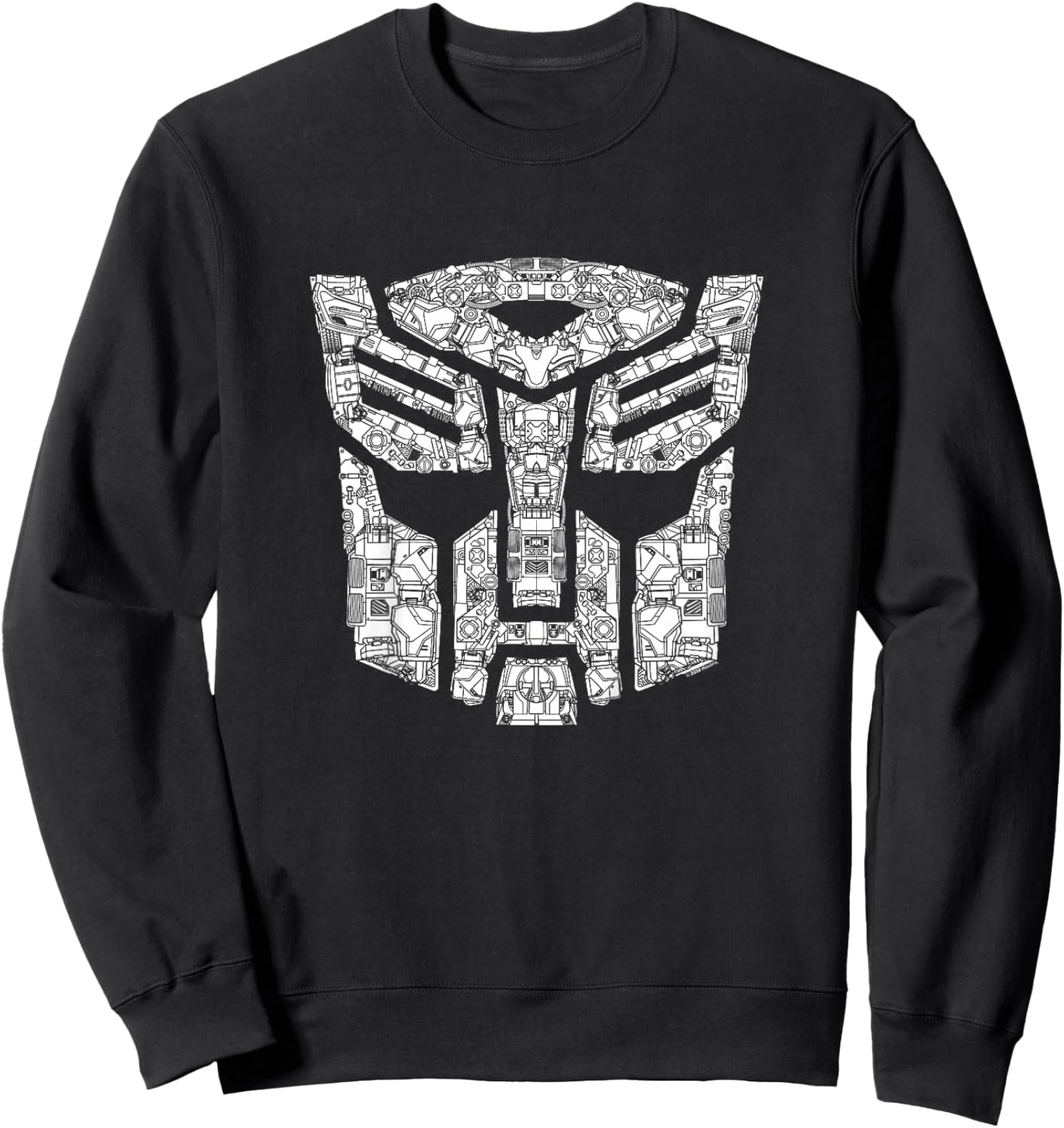 Transformers Detailed Autobot Icon Fill Helmet Symbol Sweatshirt - Sweatshirt | Black