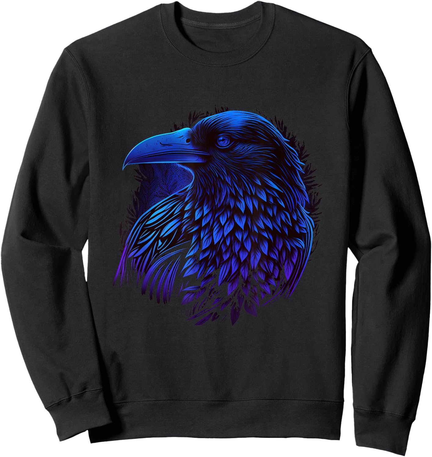 Raven Graphic Goth Black Crow Sweatshirt - Sweatshirt | Black