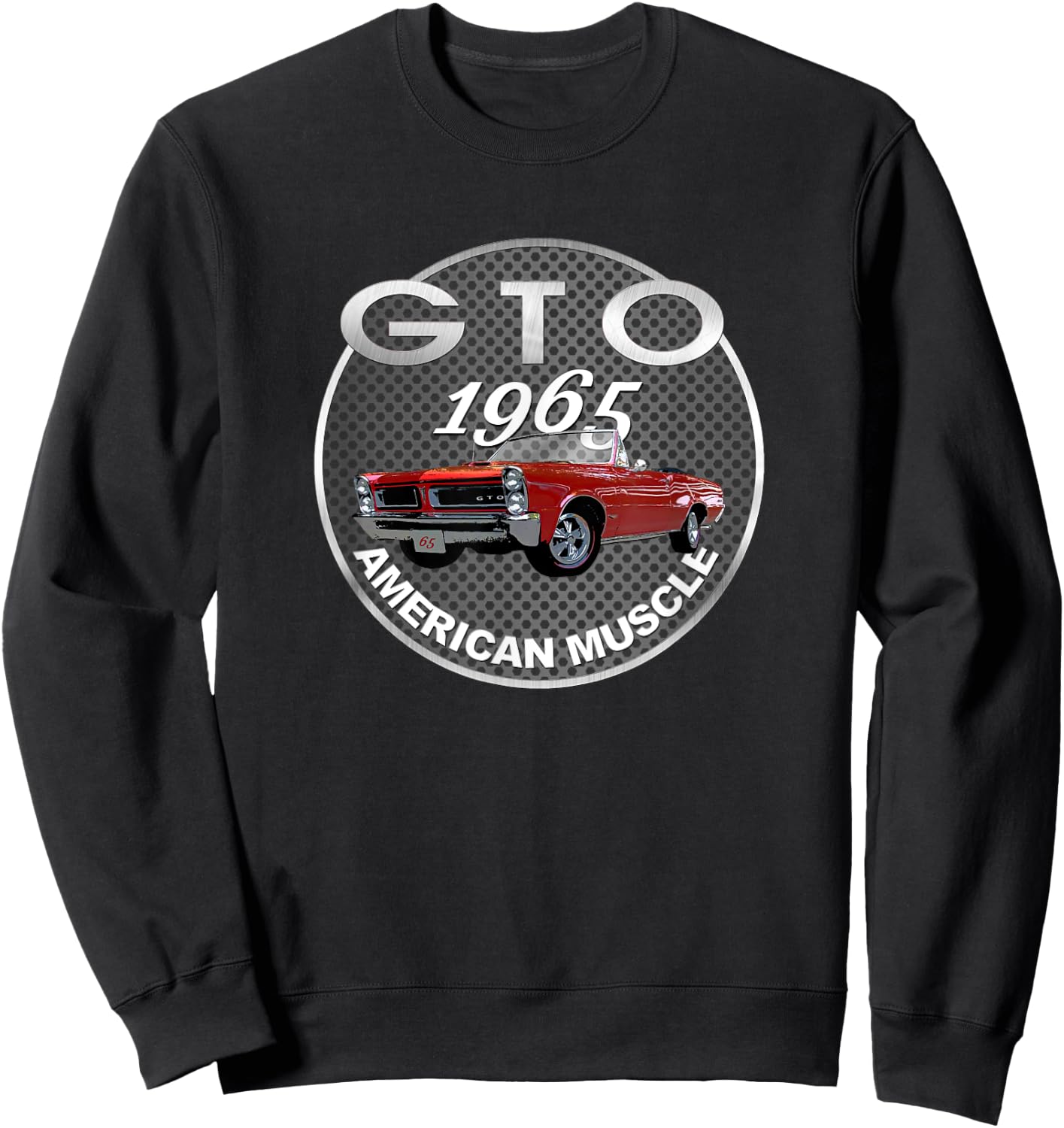Vintage 1965 Gto Convertible, Classic American Muscle Cars Sweatshirt - Sweatshirt | Black