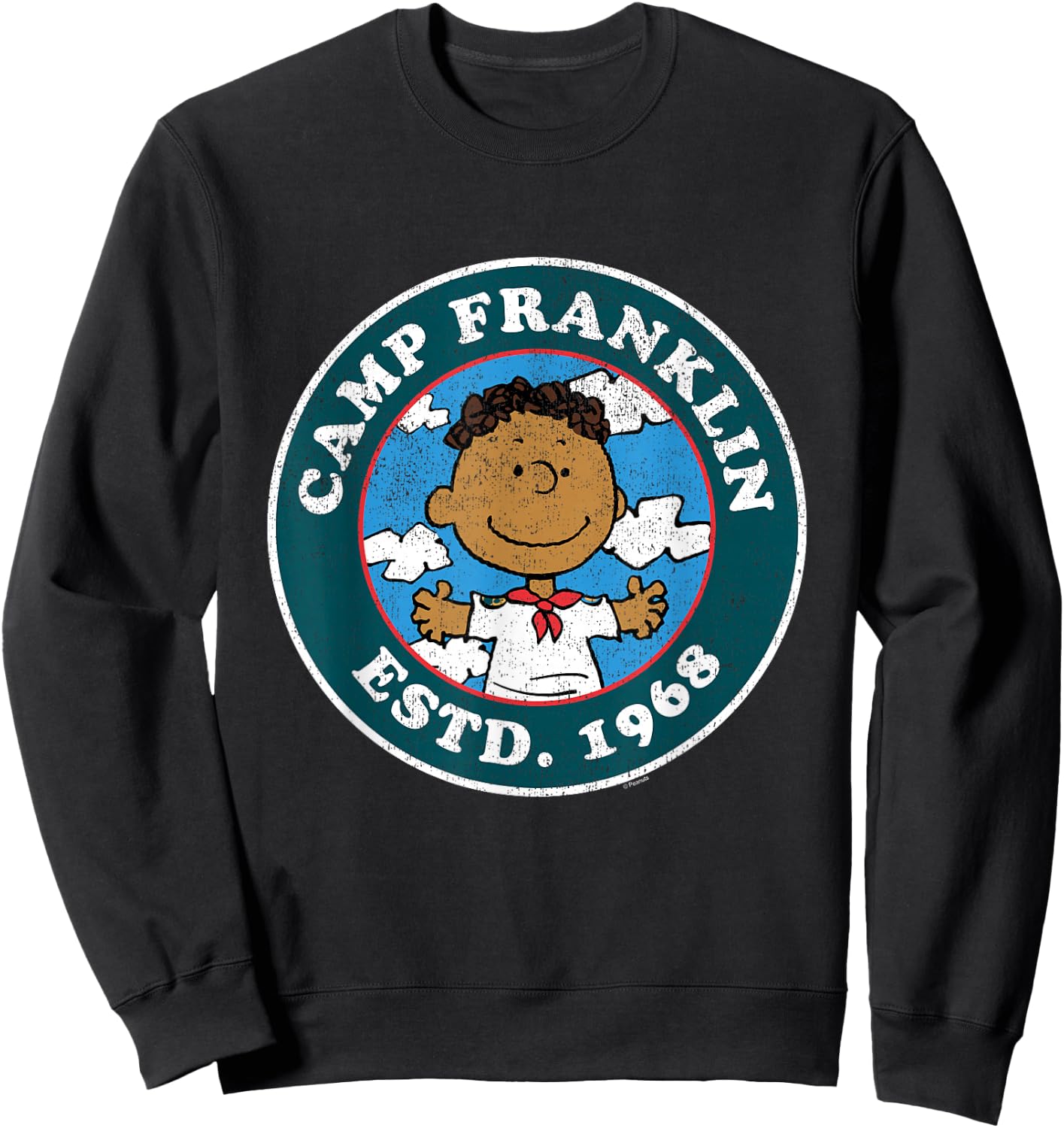 Peanuts - Camp Franklin Armstrong ESTD 1968 Sweatshirt - Sweatshirt | Black