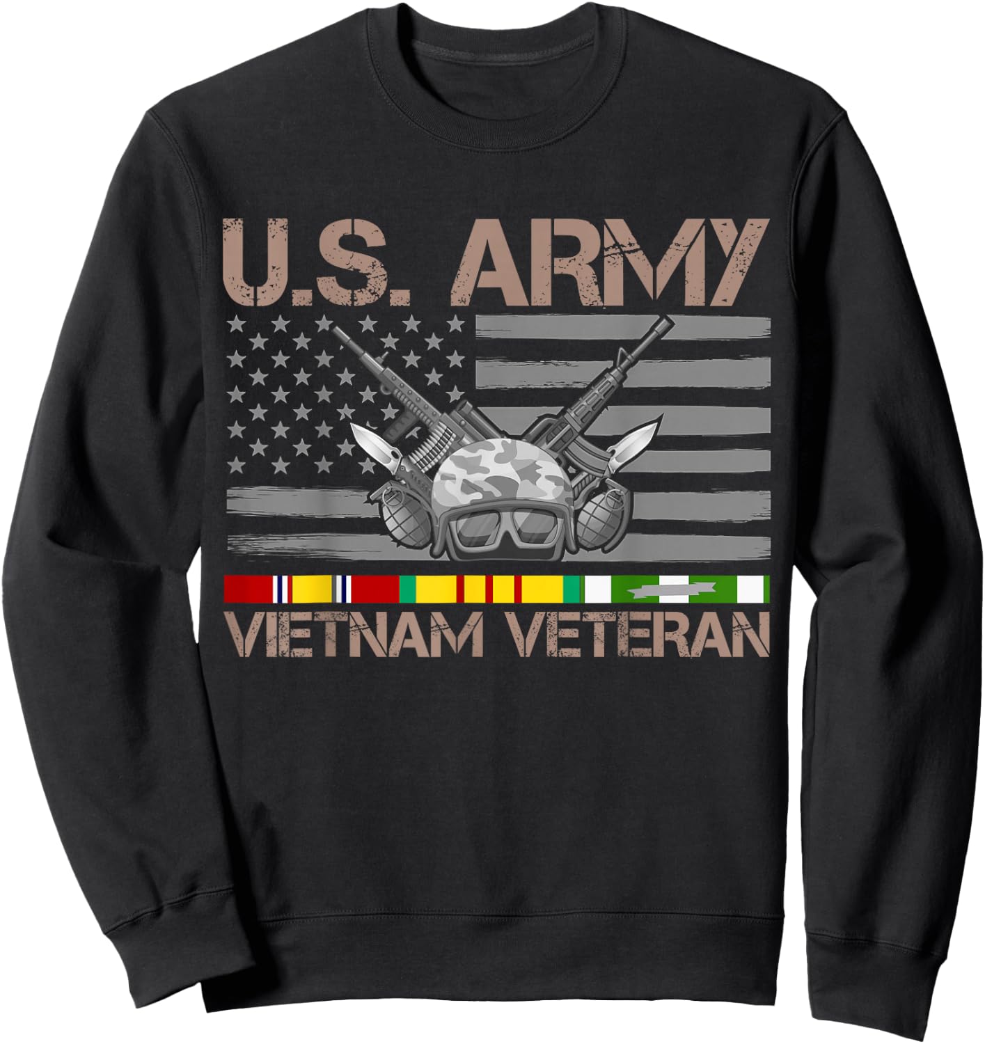 US Army Vietnam Veteran Sweatshirt - Sweatshirt | Black