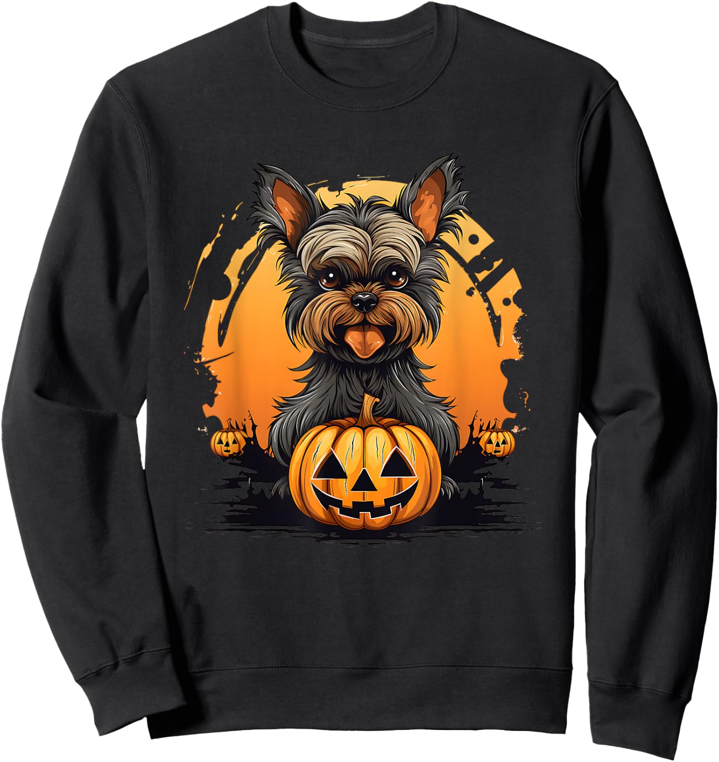 Halloween Dog Costume With Pumpkin Hocus Pocus Sweatshirt - Sweatshirt | Black