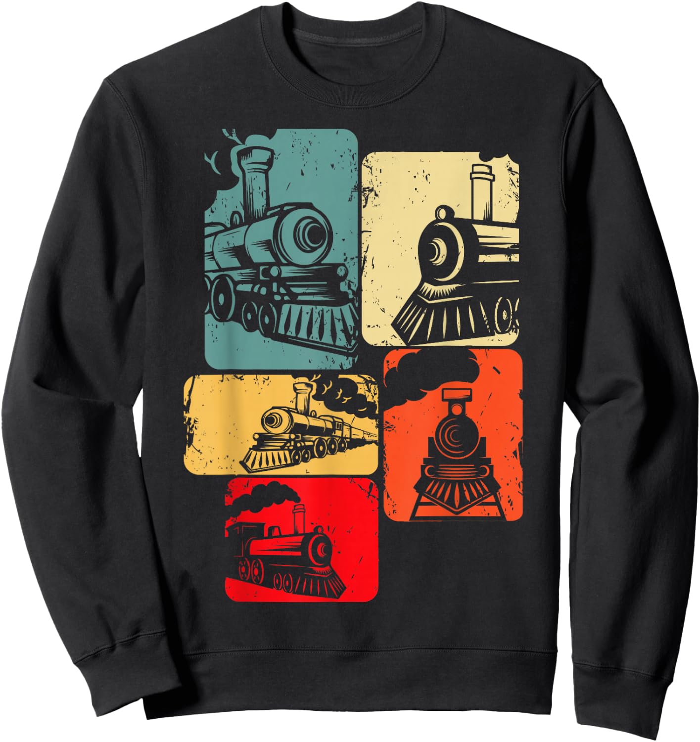Train Railroad Engineer Railway Steam Train Locomotive Sweatshirt - Sweatshirt | Black
