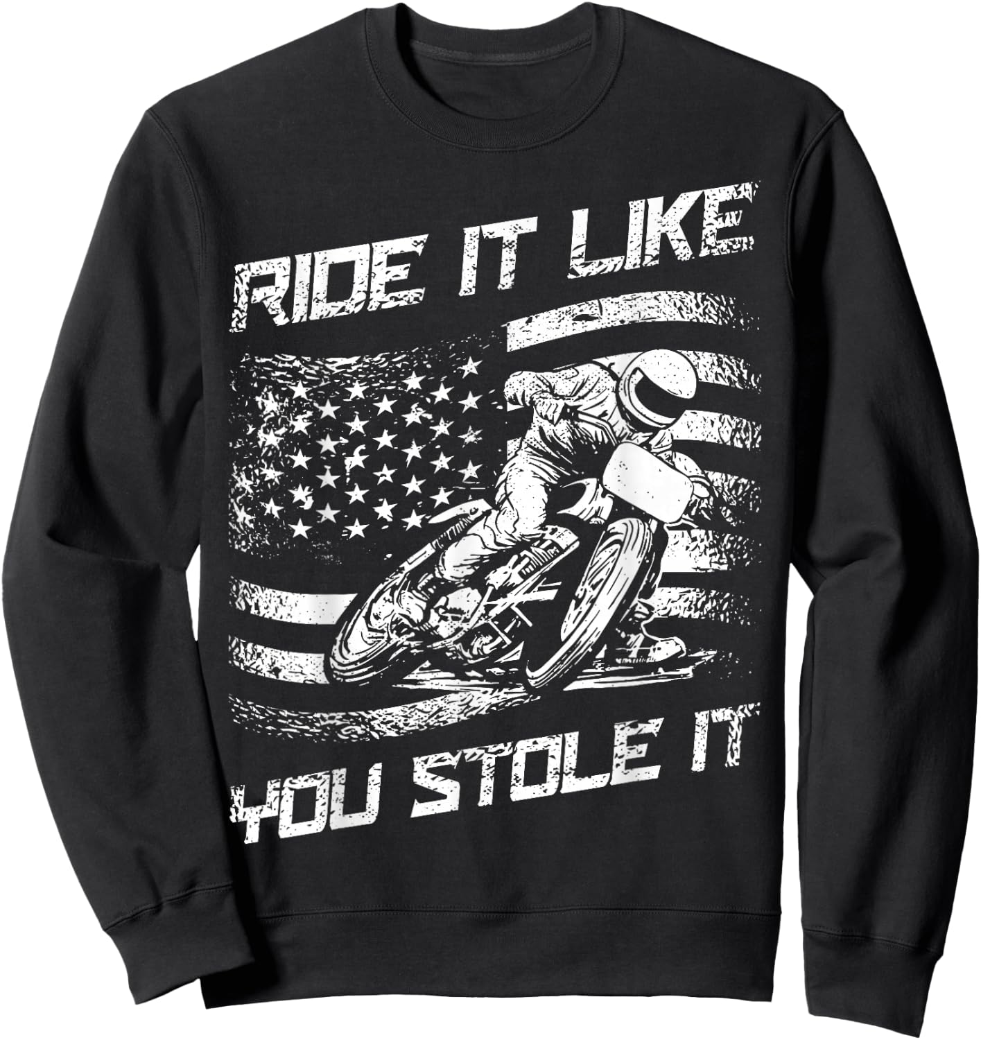 Flat Track Racing Sweatshirt - Sweatshirt | Black