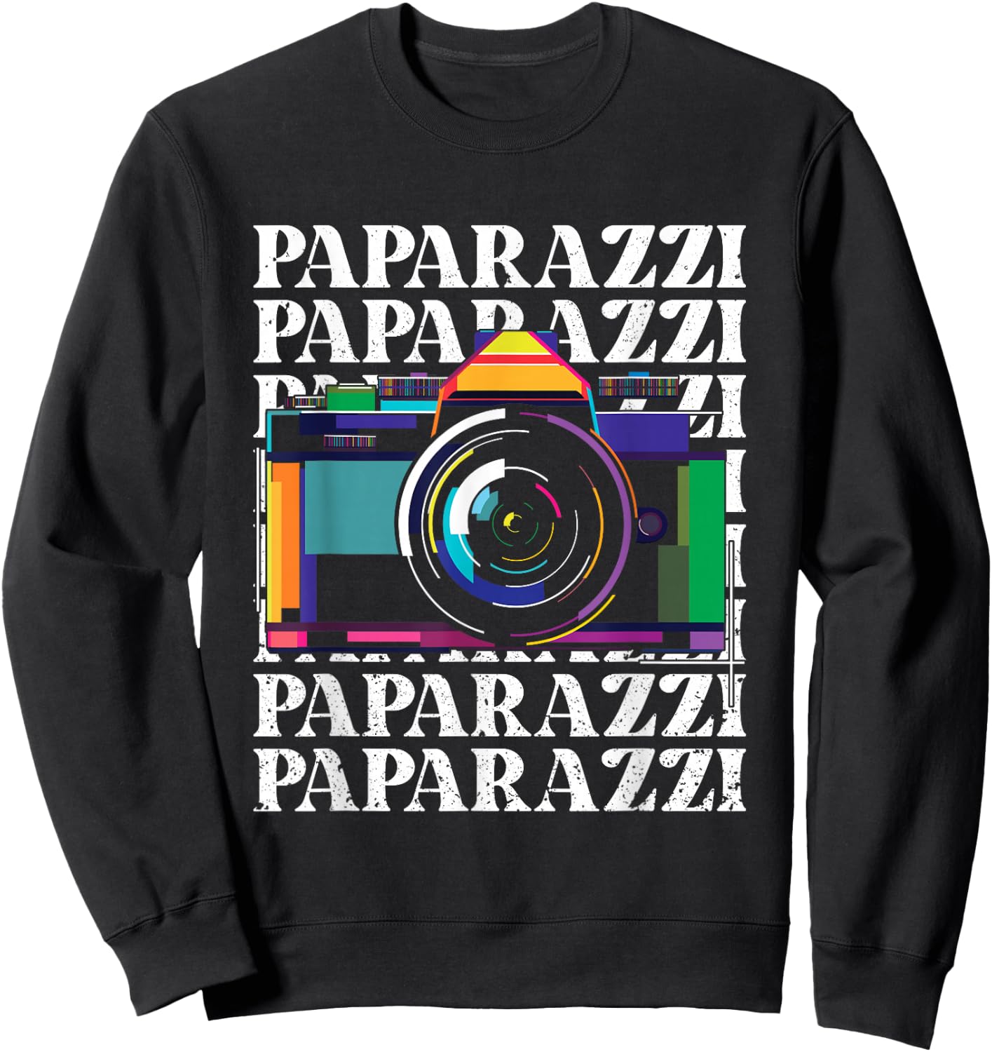 Paparazzi | Yellow Journalism Press | Photographer Camera Sweatshirt - Sweatshirt | Black
