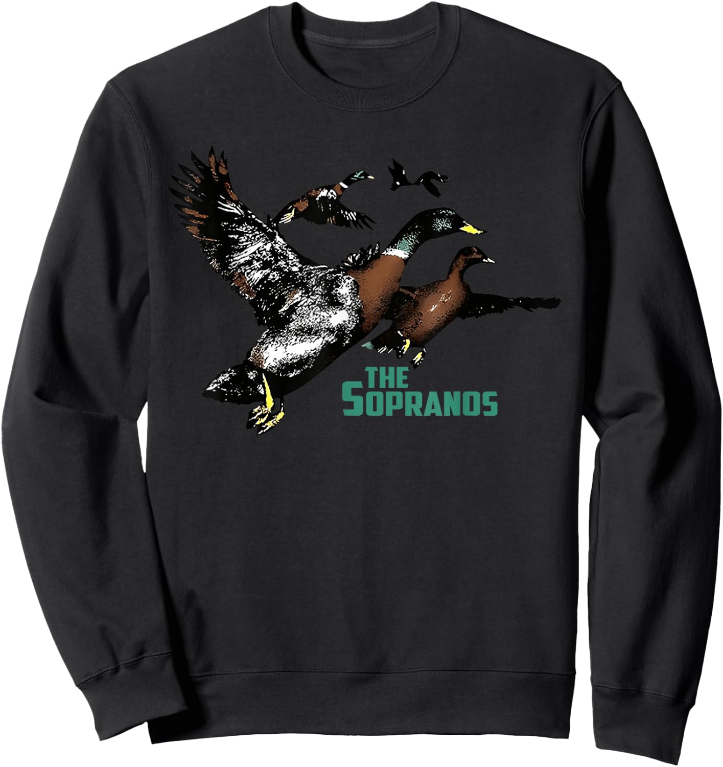 Ducks The Sopranos Do You Feel Depressed The Duck Left I Sweatshirt - Sweatshirt | Black