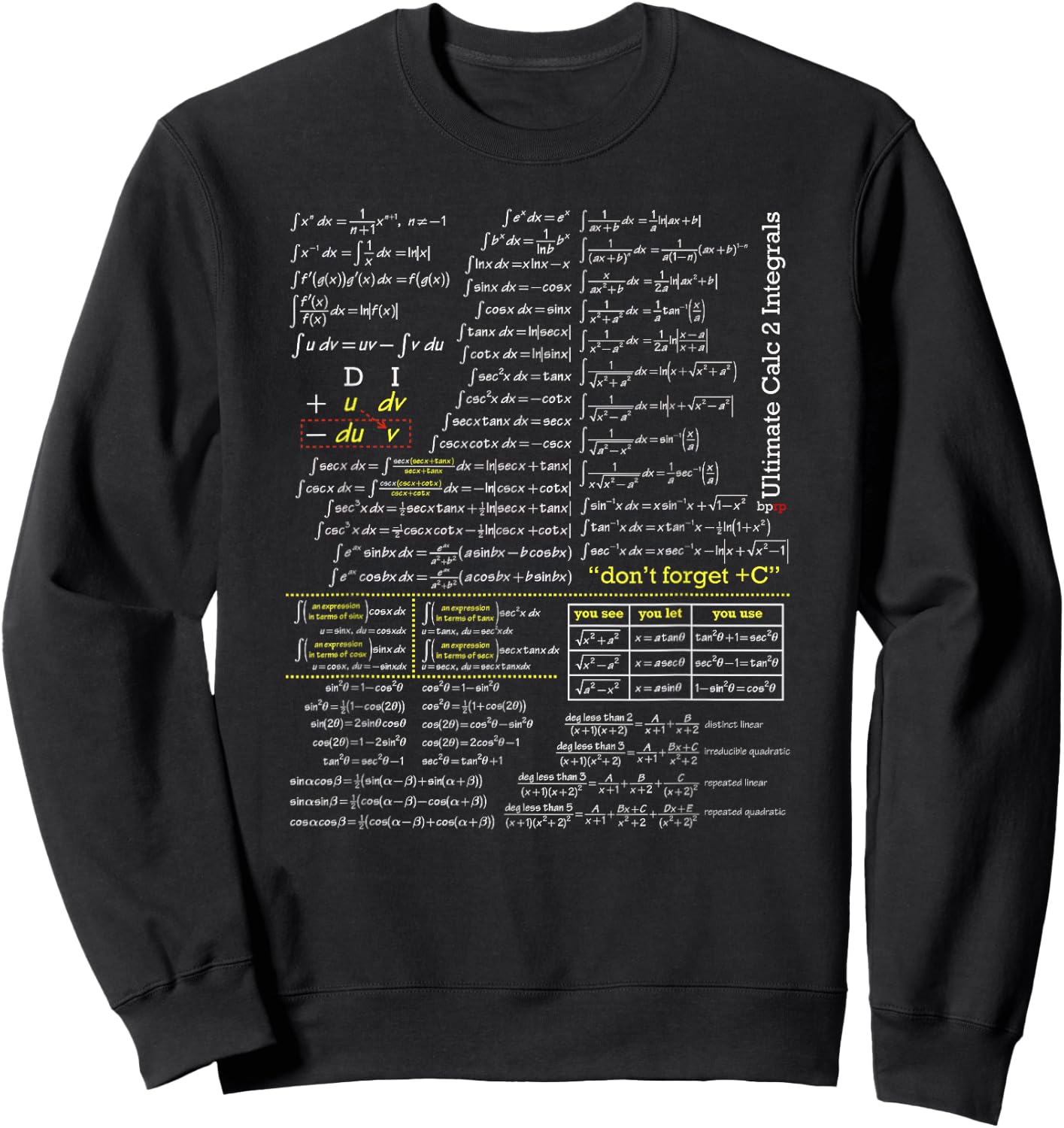 blackpenredpen Calculus 2 Ultimate Integral Sweatshirt - Sweatshirt | Black