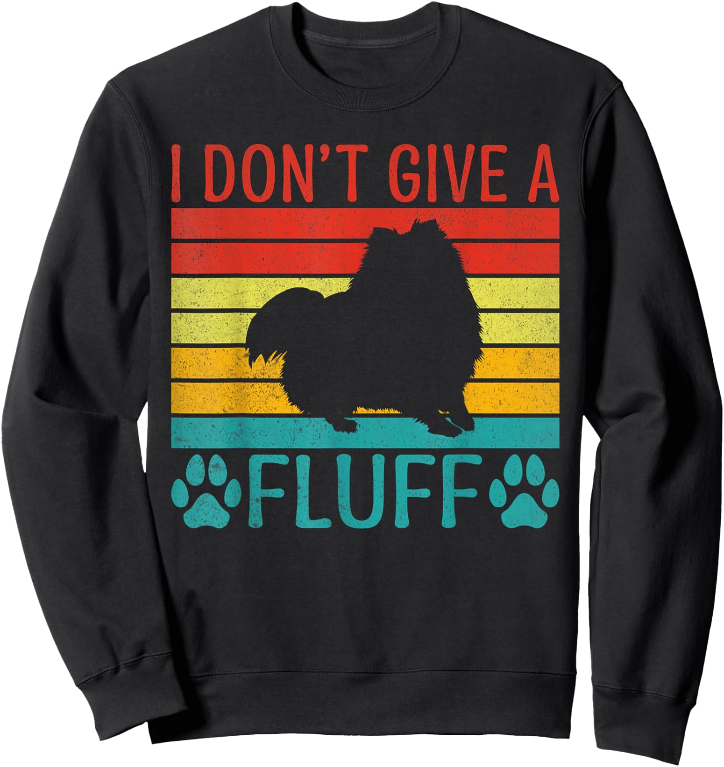 I dont give a Fluff Pomeranian Sweatshirt - Sweatshirt | Black