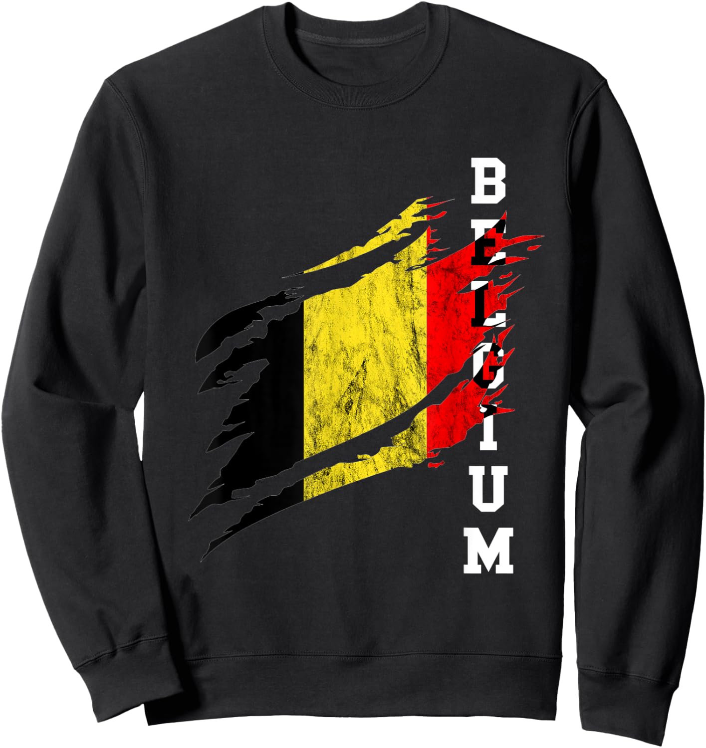 Belgium Heroic Vintage Belgium Flag Belgie Belgian Pride Sweatshirt - Sweatshirt | Black