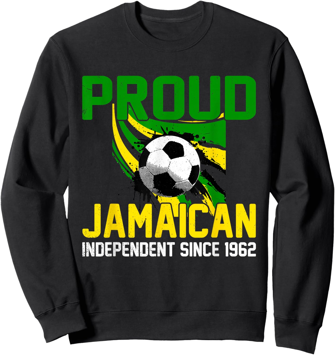 Proud Jamaican independence Day Jamaica Football Team kids Sweatshirt - Sweatshirt | Black
