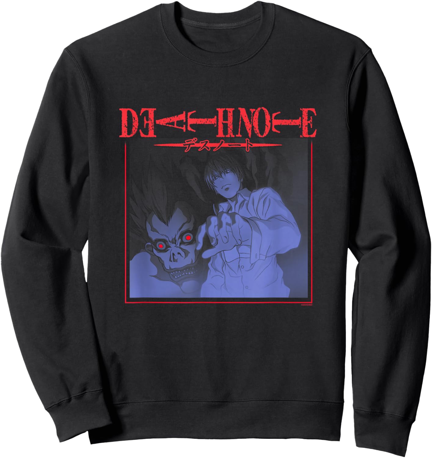 Death Note Light and Ryuk with Logo Anime Sweatshirt - Sweatshirt | Black