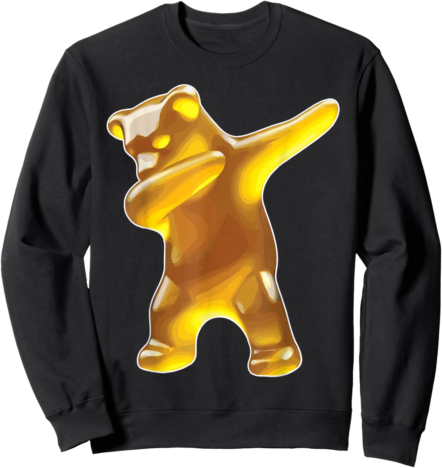Gummy Bear, Yellow Gummy Bear, Dabbing Gummy Bear Sweatshirt - Sweatshirt | Black