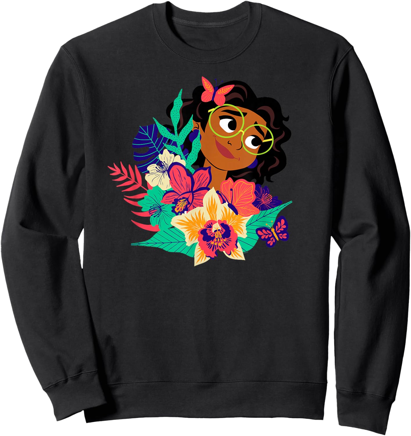 Disney Encanto Mirabel Flowers and Butterflies Paradiso Sweatshirt - Sweatshirt | Black