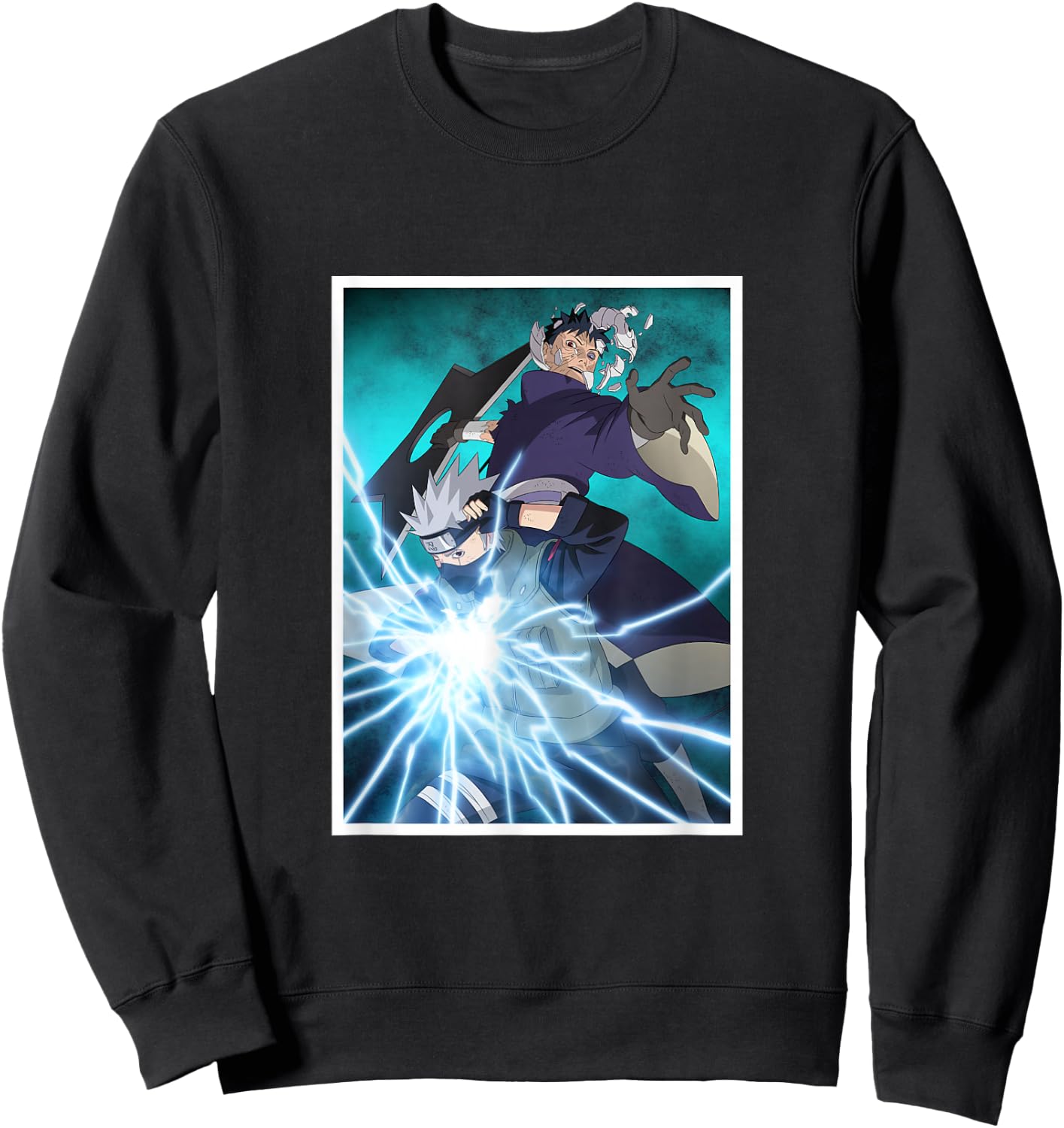 The Kakashi and Obito Fighting Sweatshirt - Sweatshirt | Black