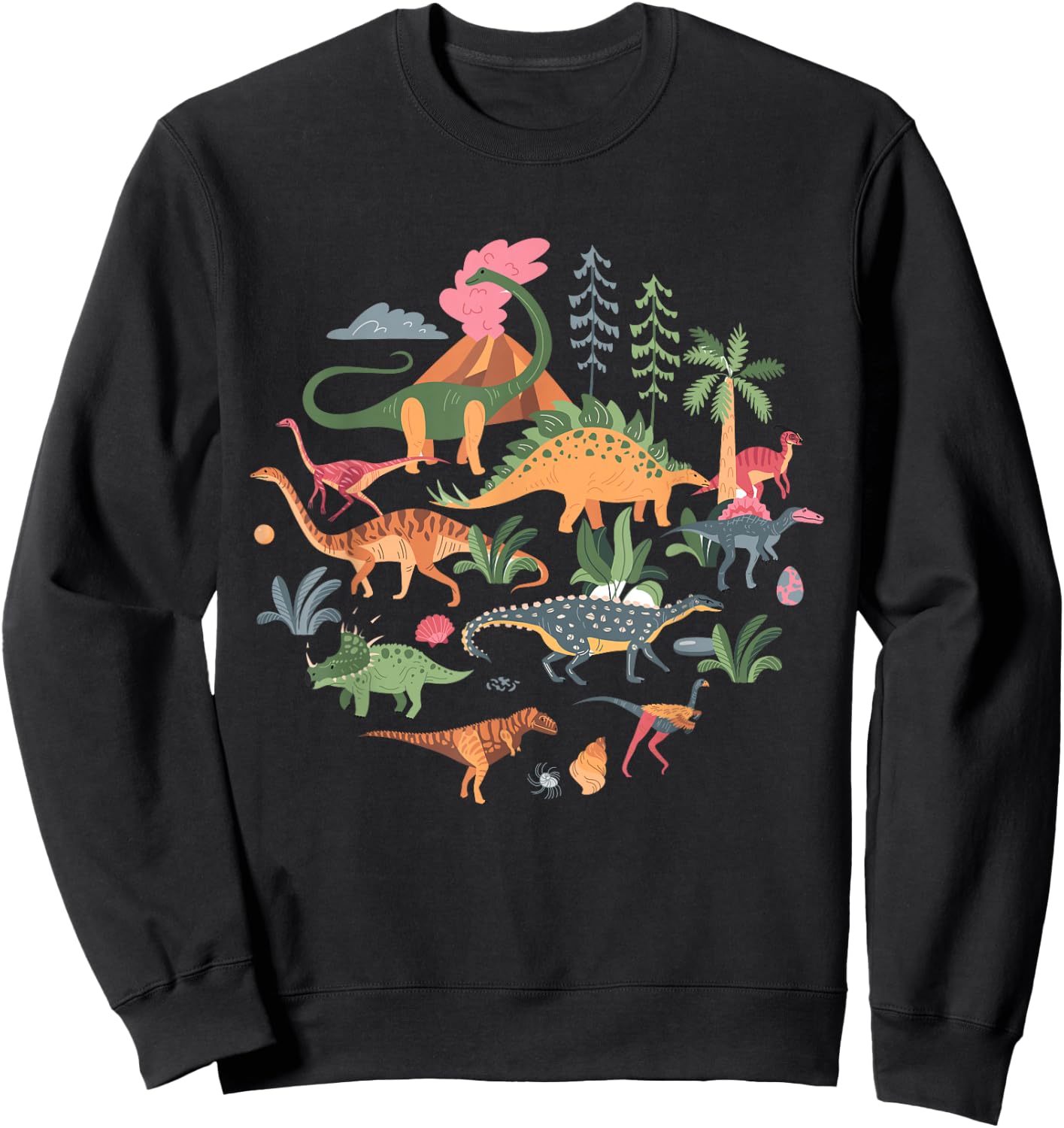 Cute Dinosaurs / Illustration - Dino Collection - Classic Sweatshirt - Sweatshirt | Black