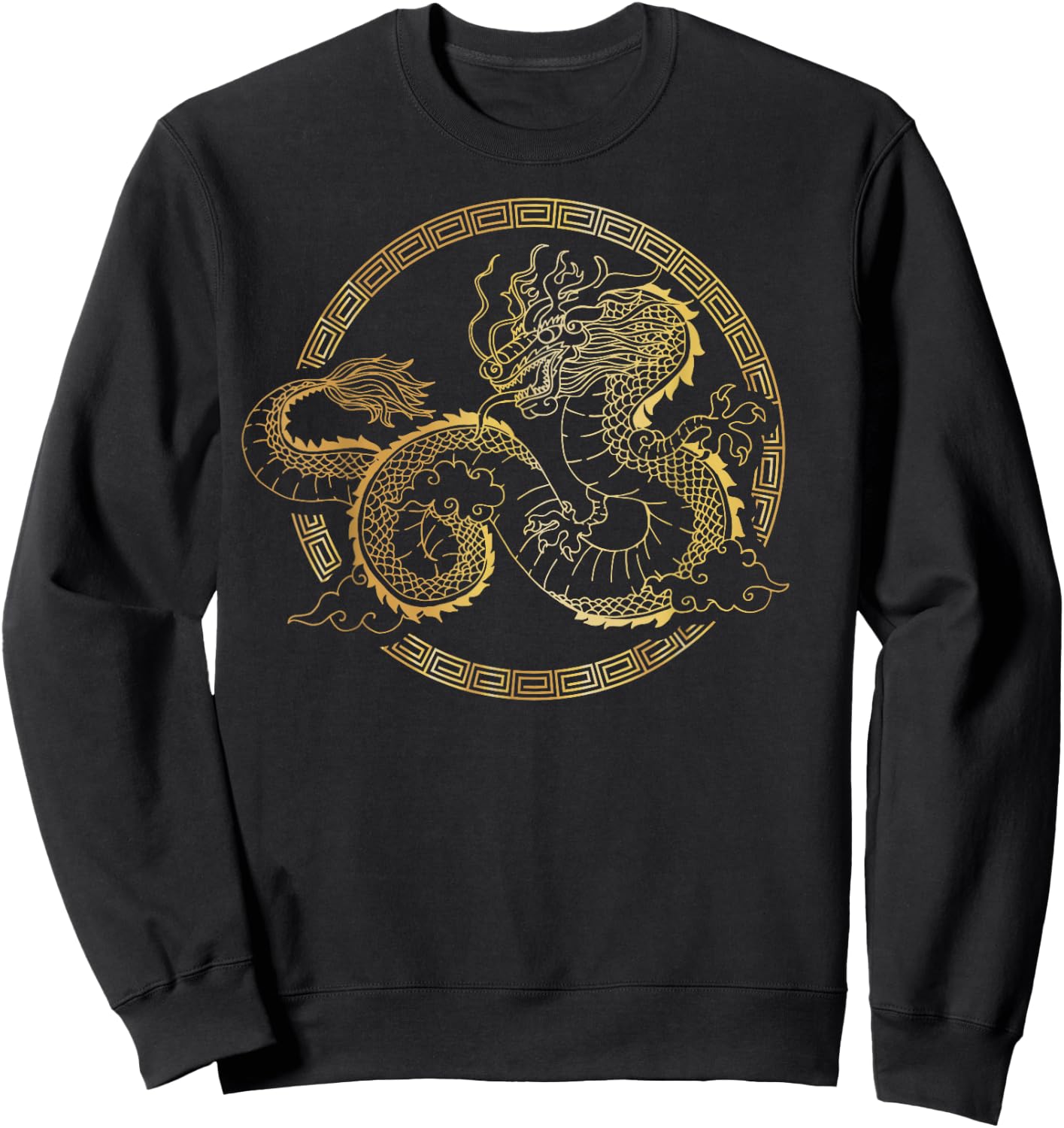 Japanese Tokyo Dragon Asian tattoo inspired retro 80’s style Sweatshirt - Sweatshirt | Black