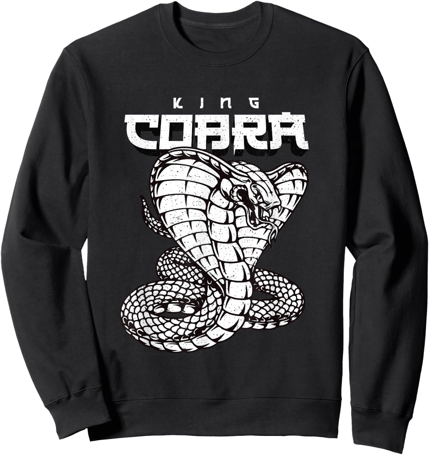 Vintage Snake Japanese Style King Cobra Sweatshirt - Sweatshirt | Black