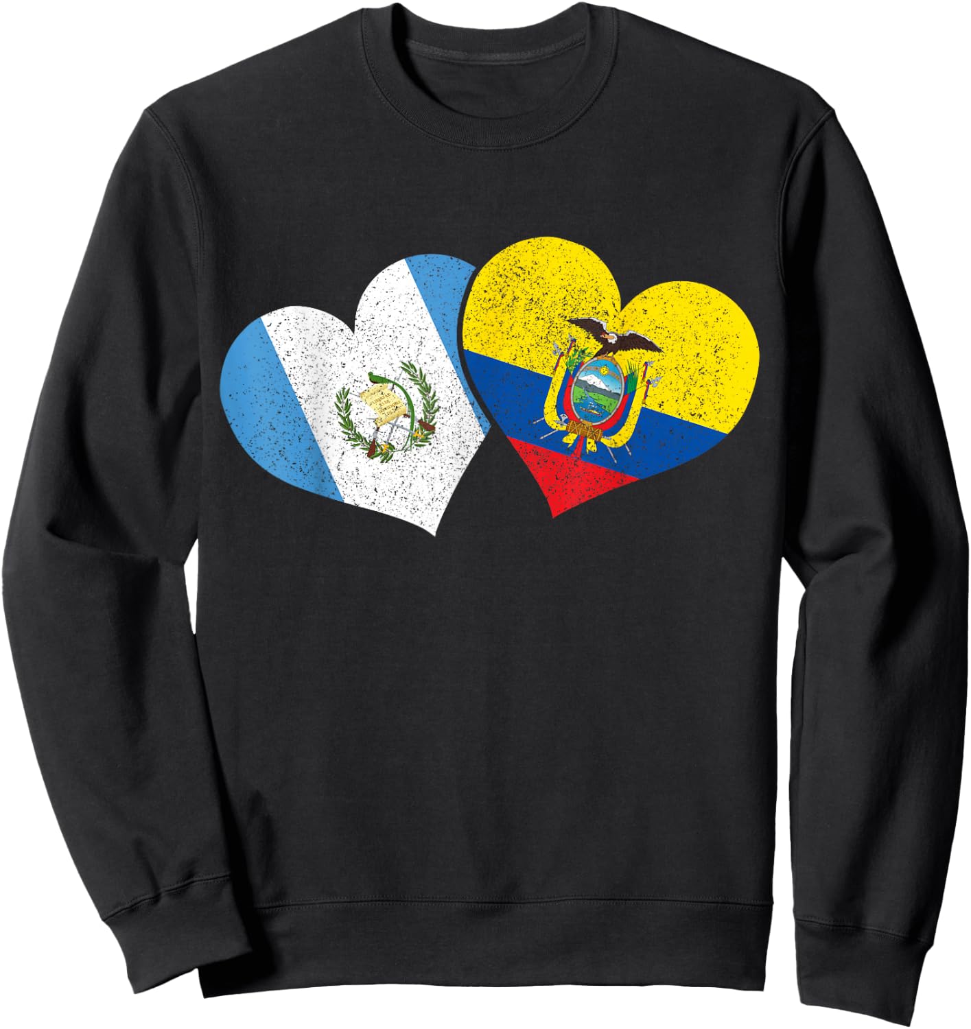 Guatemala Ecuador Ecuadorian Guatemalan Flag Sweatshirt - Sweatshirt | Black