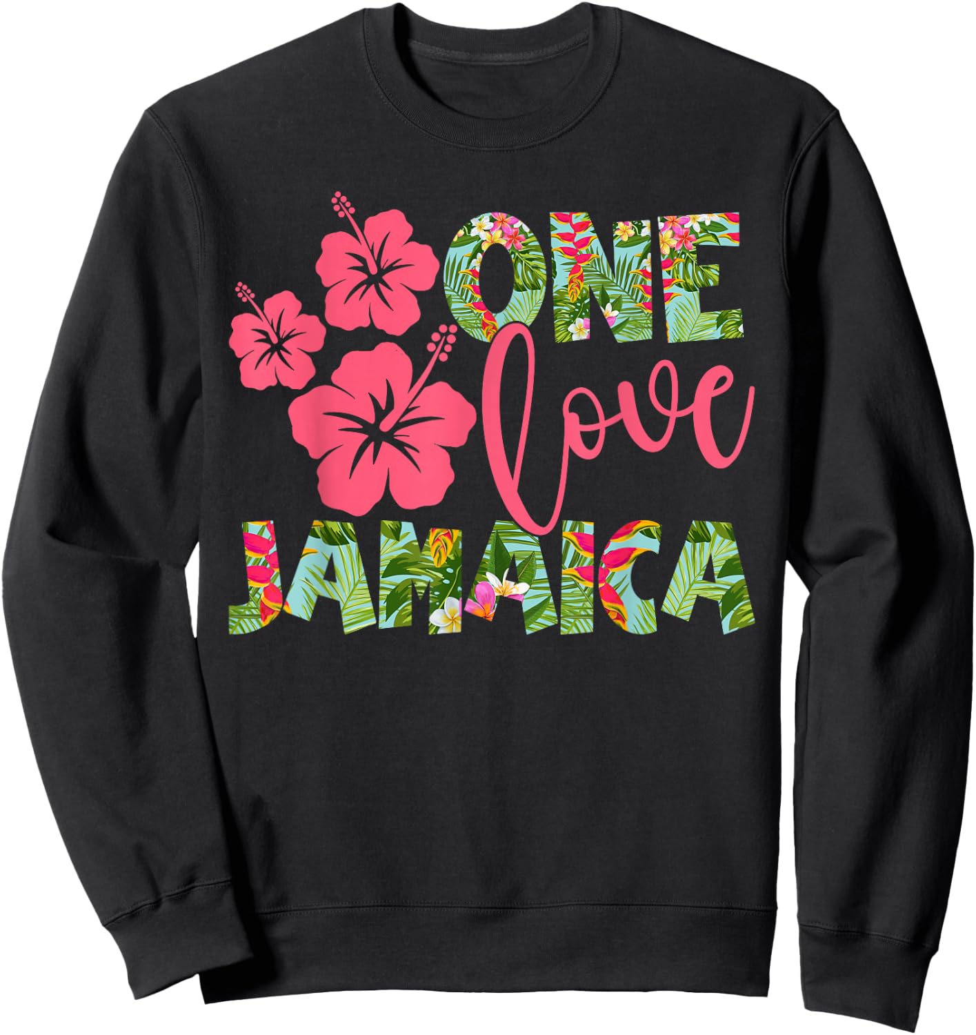 One Love Jamaica 2026 Caribbean Vacation Theme Family Group Sweatshirt - Sweatshirt | Black