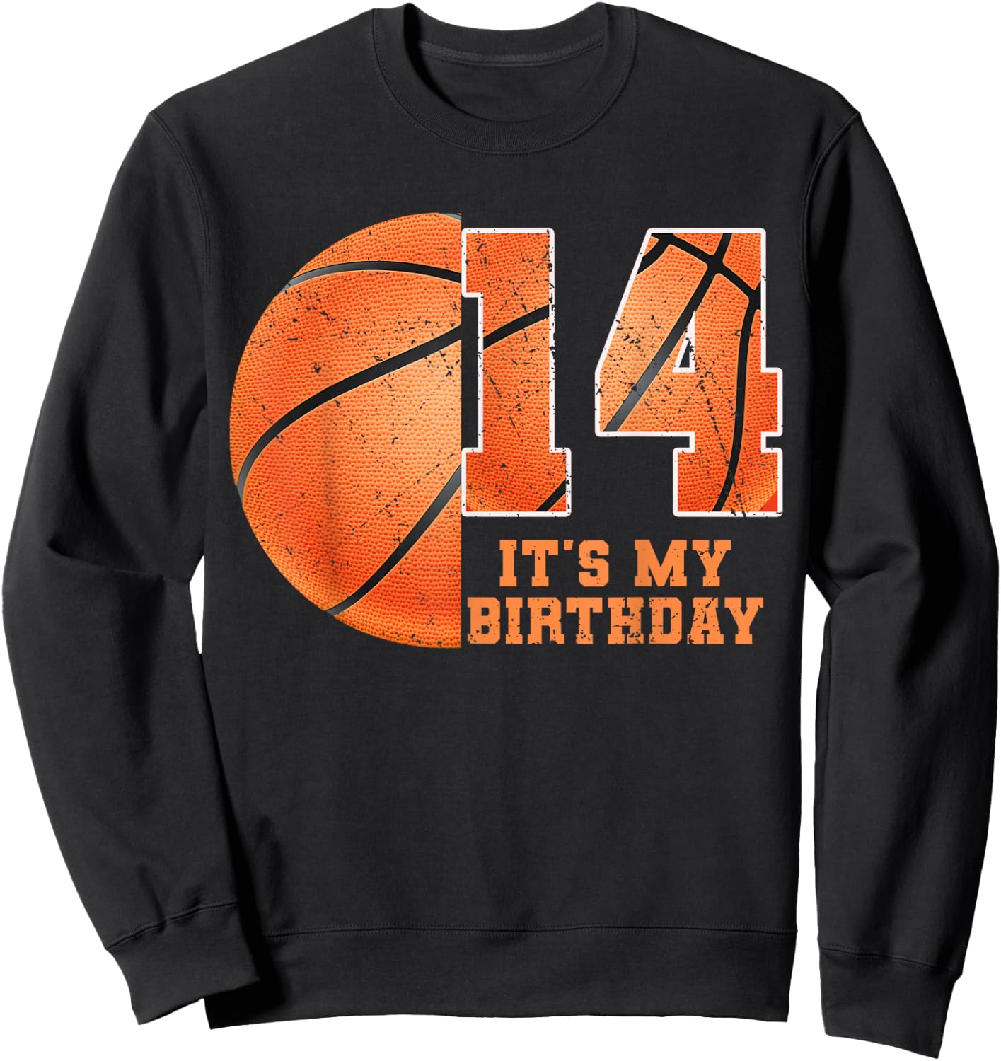 Birthday Boy 14 Basketball Its My 14th Birthday Boys Sweatshirt - Sweatshirt | Black